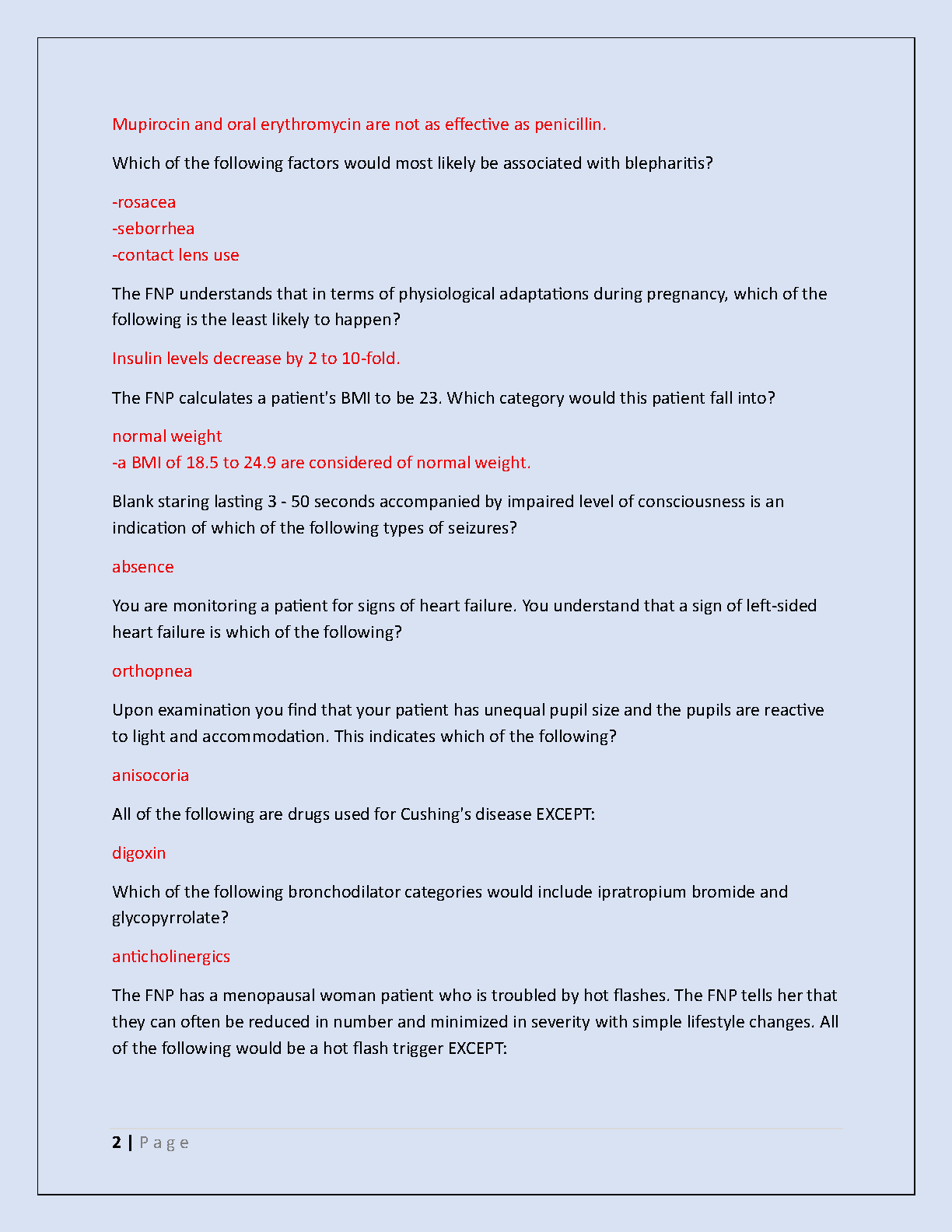ANCC FNP Test Bank 2026-27 Questions & Answers