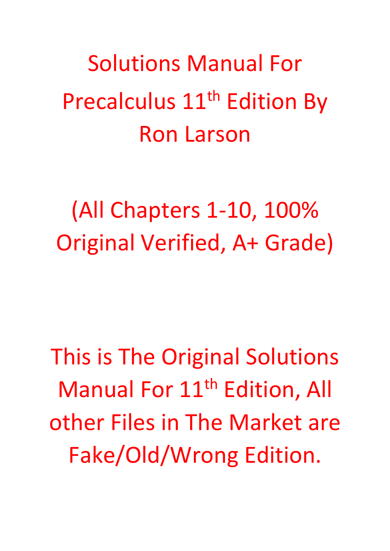 Precalculus, 11th Edition