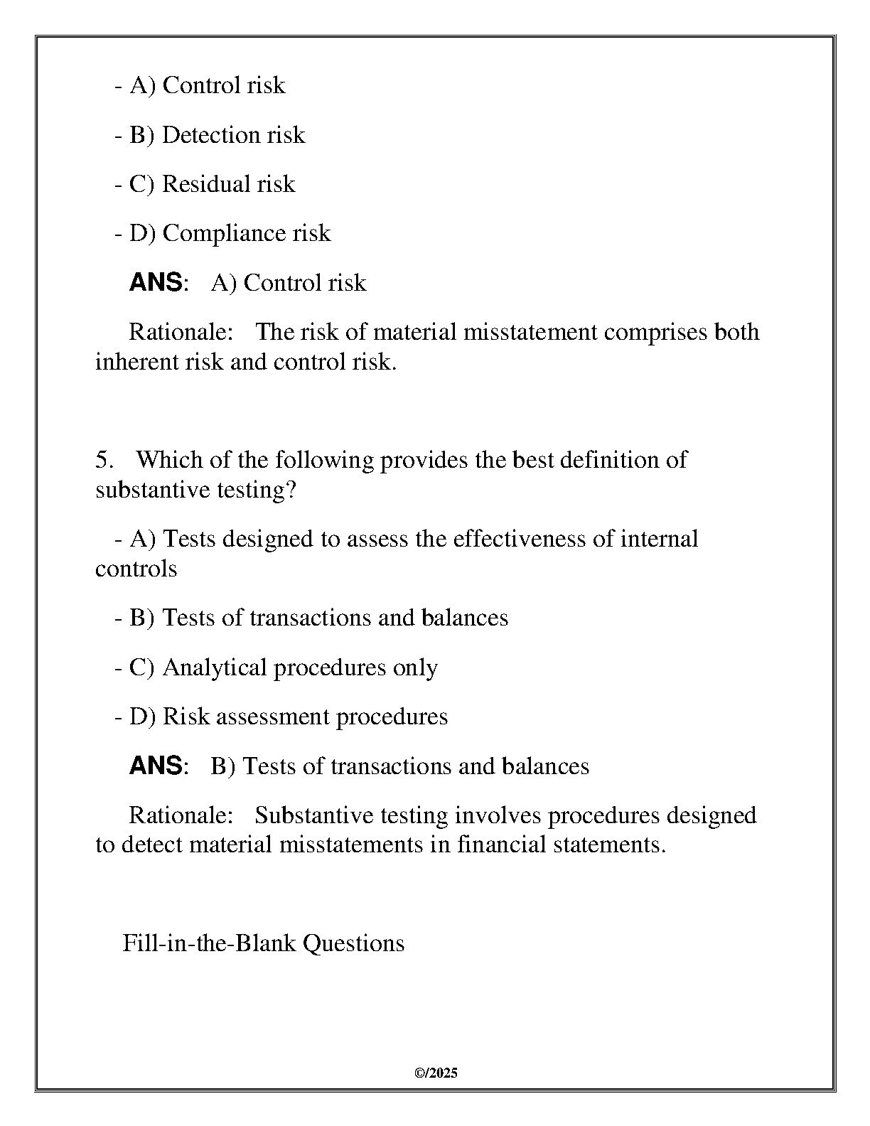 Advanced Auditing WGU ACCT 6201 Practice Tests 2025 IMG-3