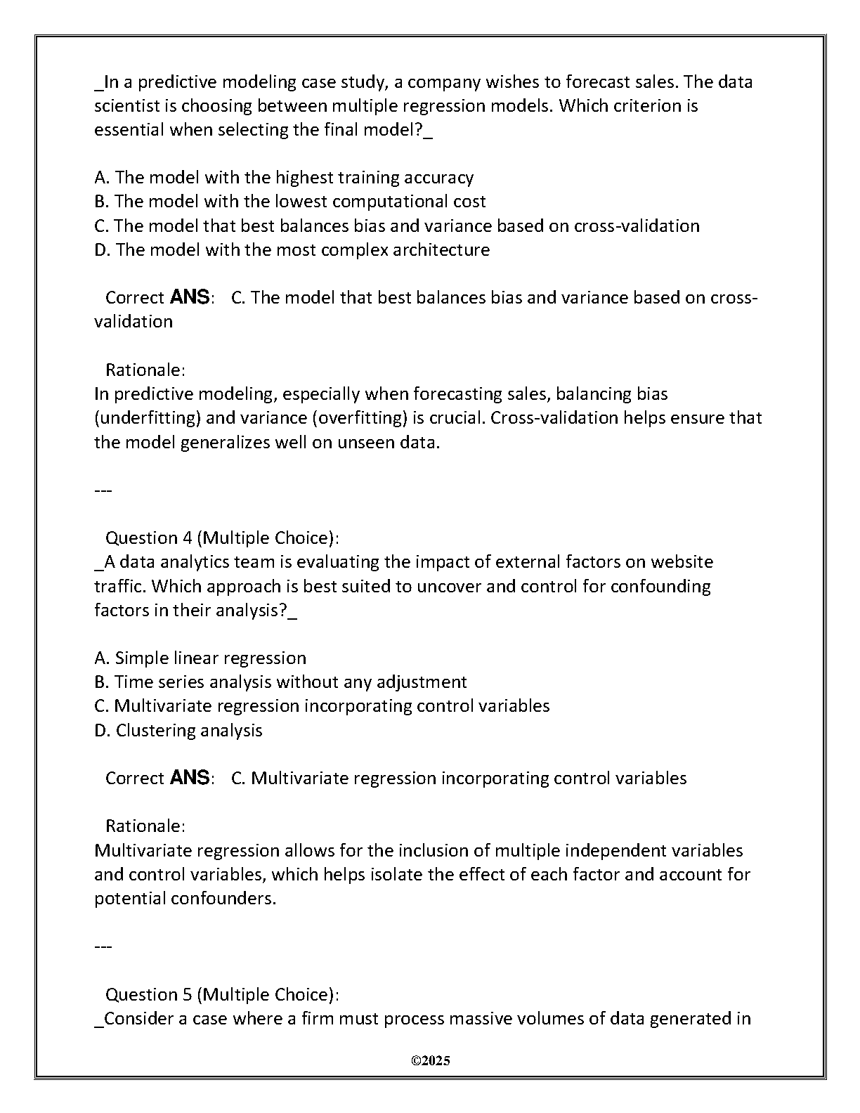 WGU DTAN 3100 Intro to Analytics 2025 Objective Assessment Review IMG-3