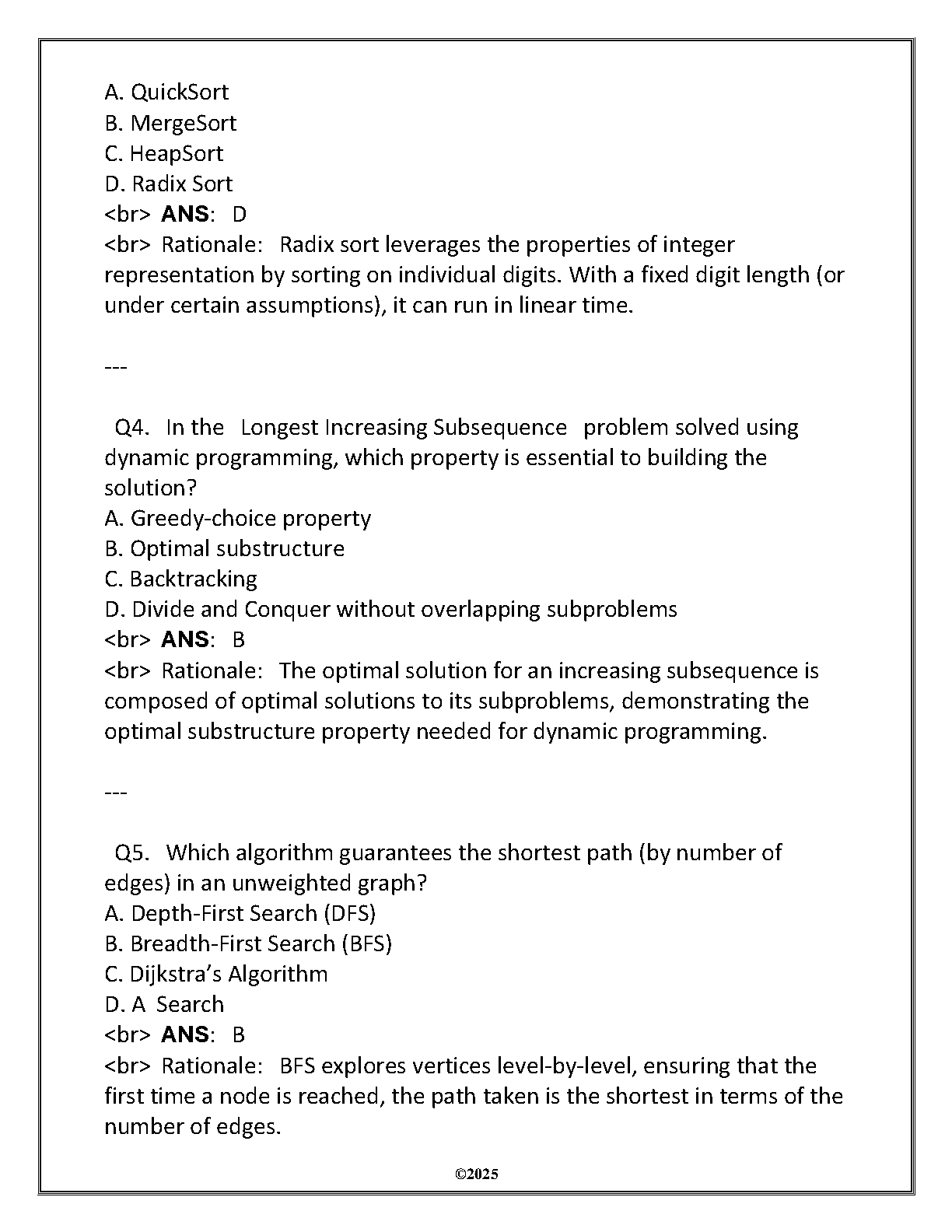 WGU C949 Data Structures Test Bank 2025 Final Exam Solutions IMG-3