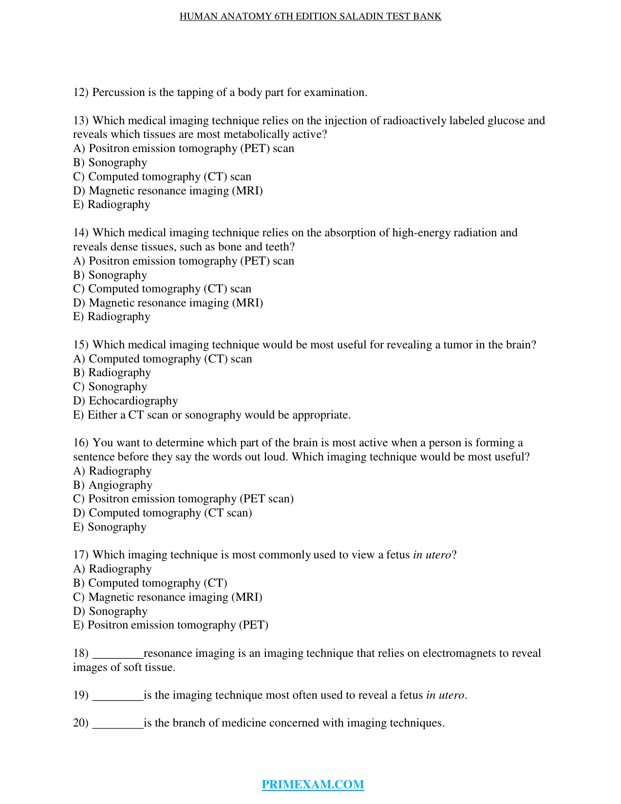 Human Anatomy 6th Edition TEST BANK IMG-3