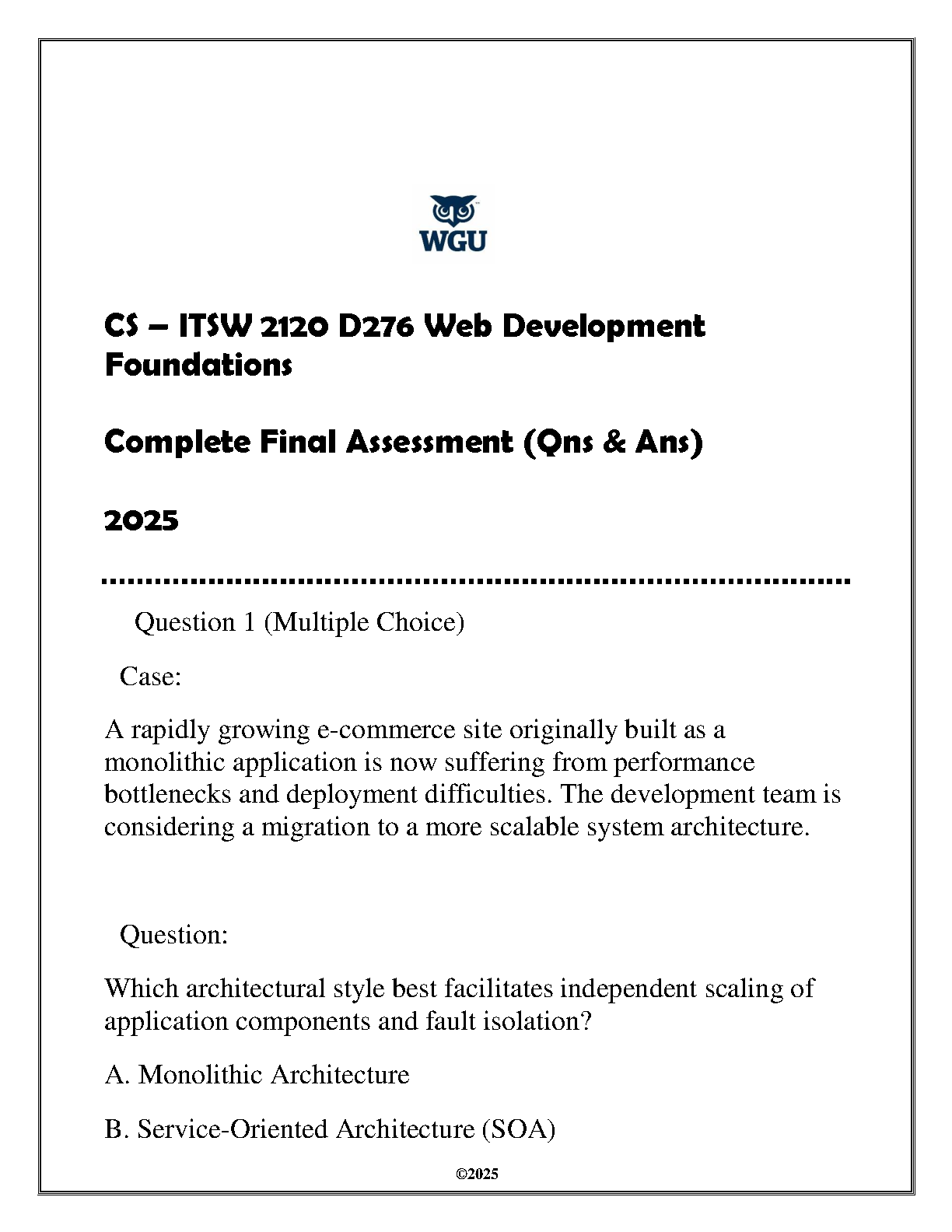 ITSW 2120 D276 Web Dev Final Exam Qs & A 2025 IMG-1