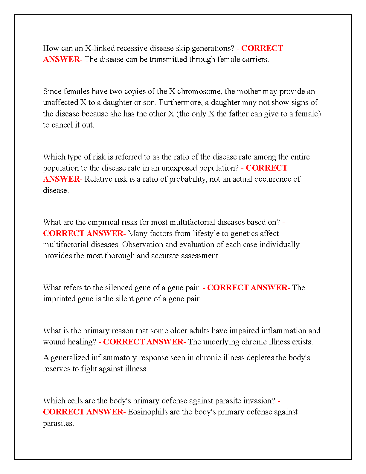 WGU D115 Advanced Pathophysiology Exam Qs A 2024/2025