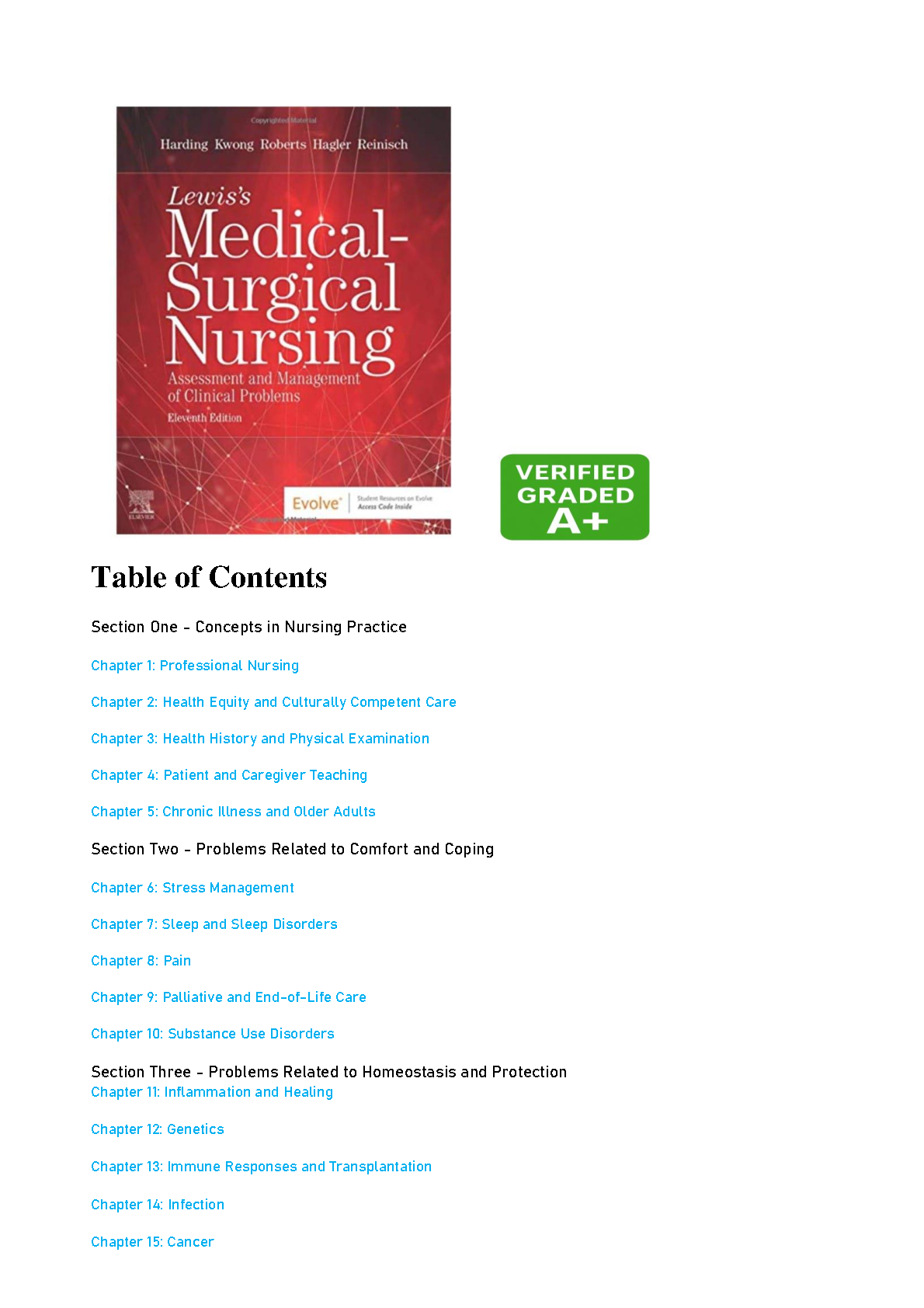 Lewis Med-Surg Nursing Test Bank 11e 2026