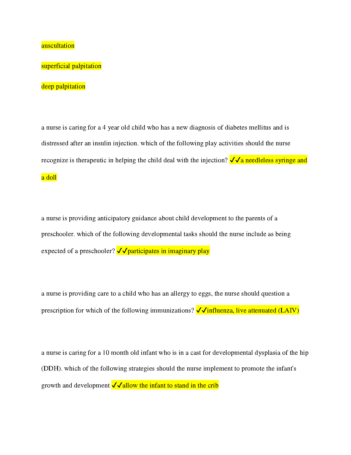 ATI Pediatrics Exam Prep 2026/2027 Practice