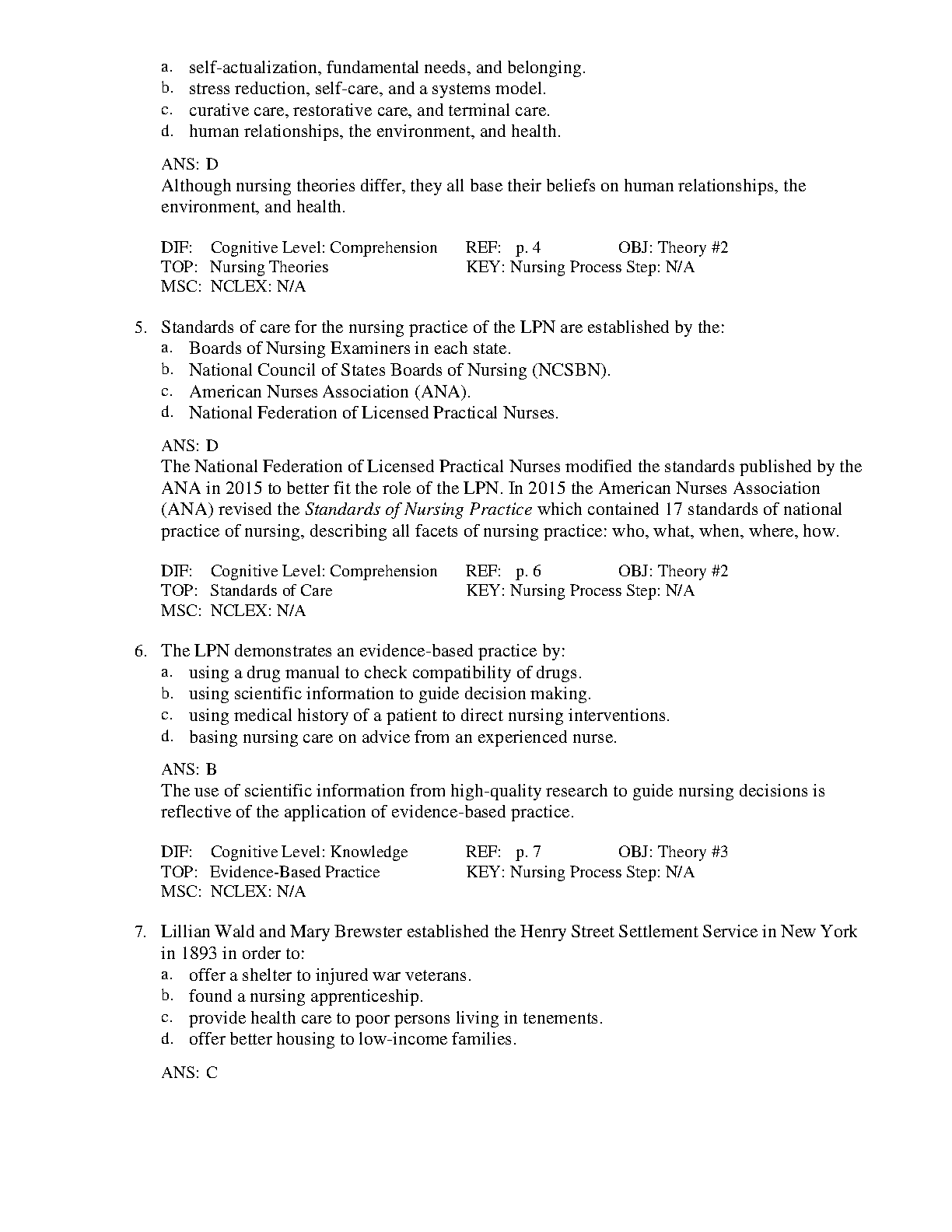 Nursing Fundamentals Test Bank 5e | 2026/27 Revision