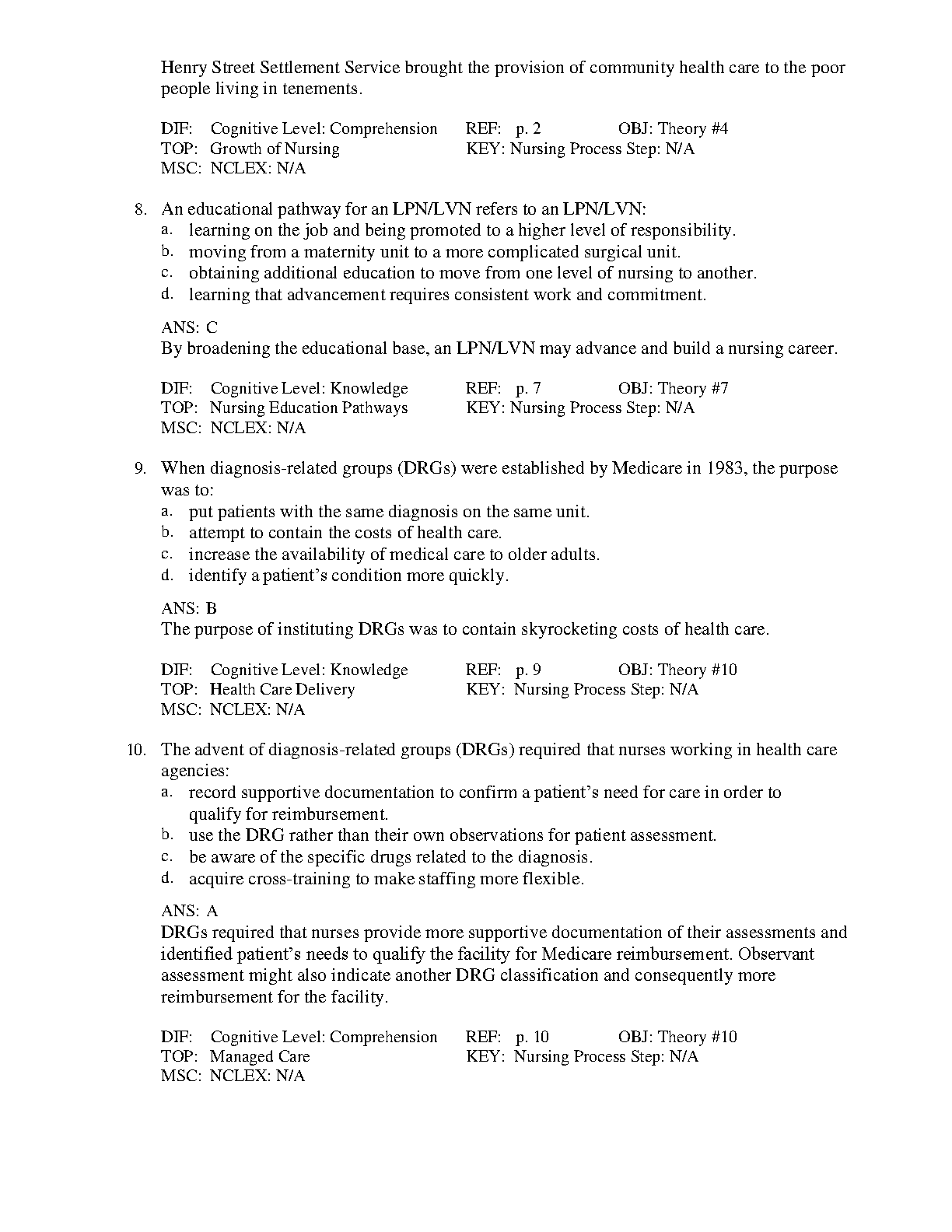 Nursing Fundamentals Test Bank 5e | 2026/27 Revision IMG-3