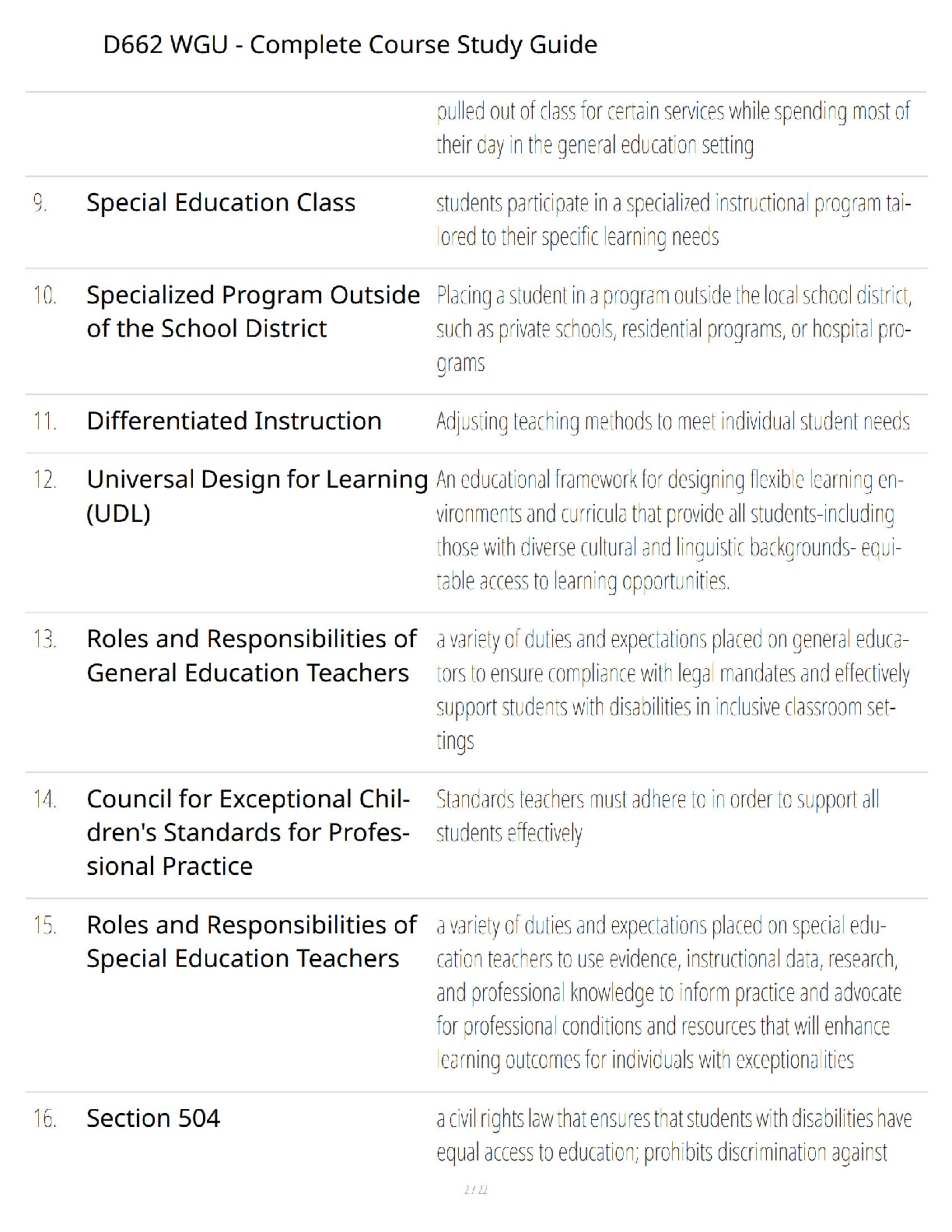 WGU D662 Special Education Study Guide 2026/27 with Answers