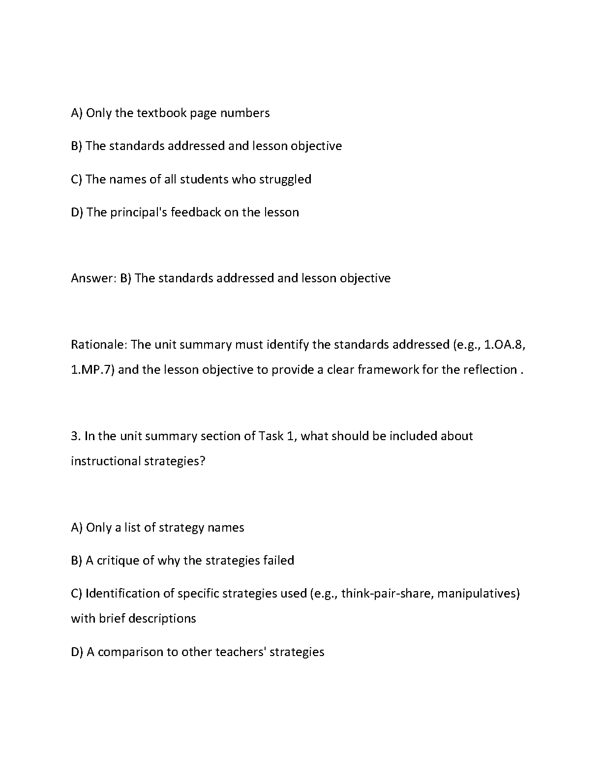 WGU D629 OHM2 Reflective Practitioner Test Bank Tasks 1-3
