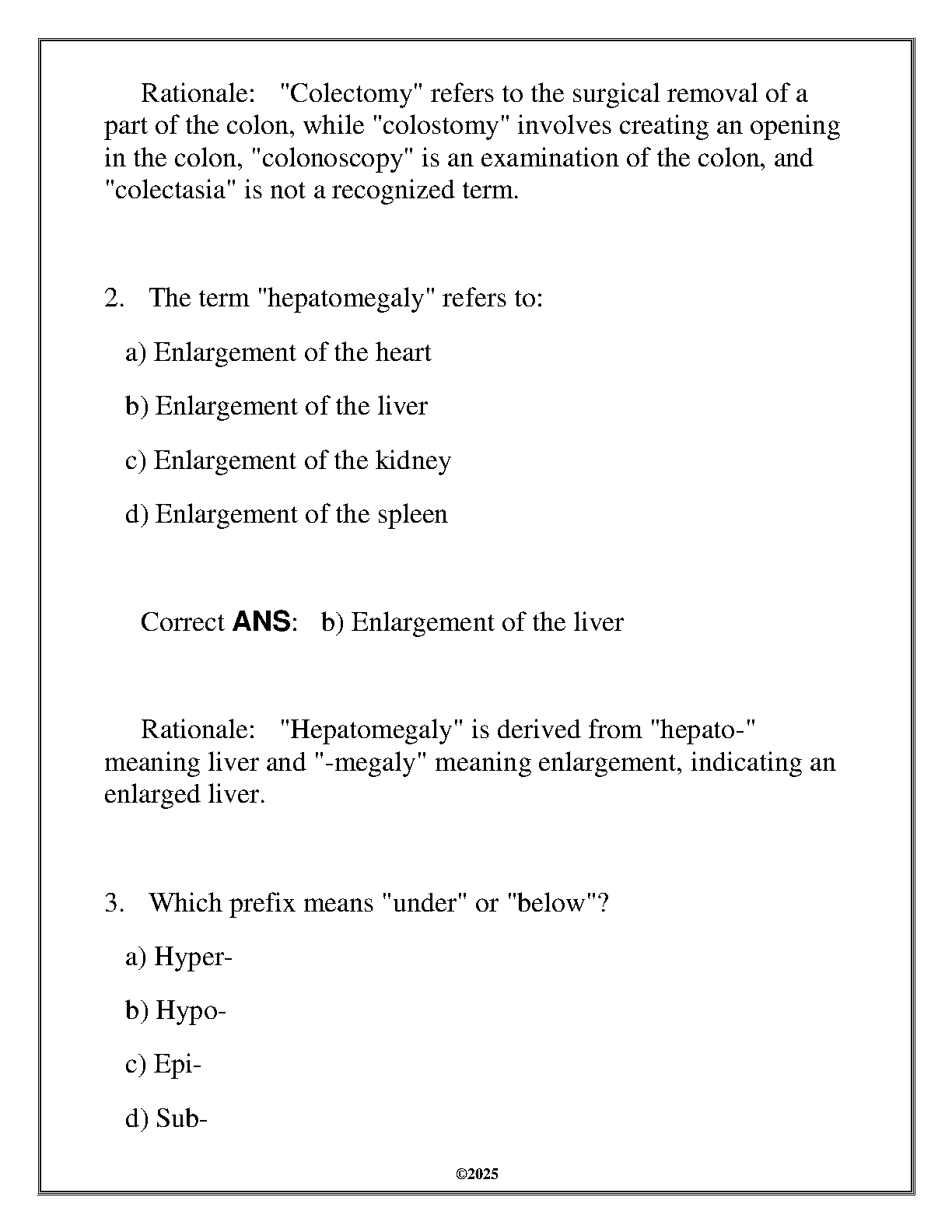 WGU C804 Medical Terminology Exam Prep 2025 Q&A