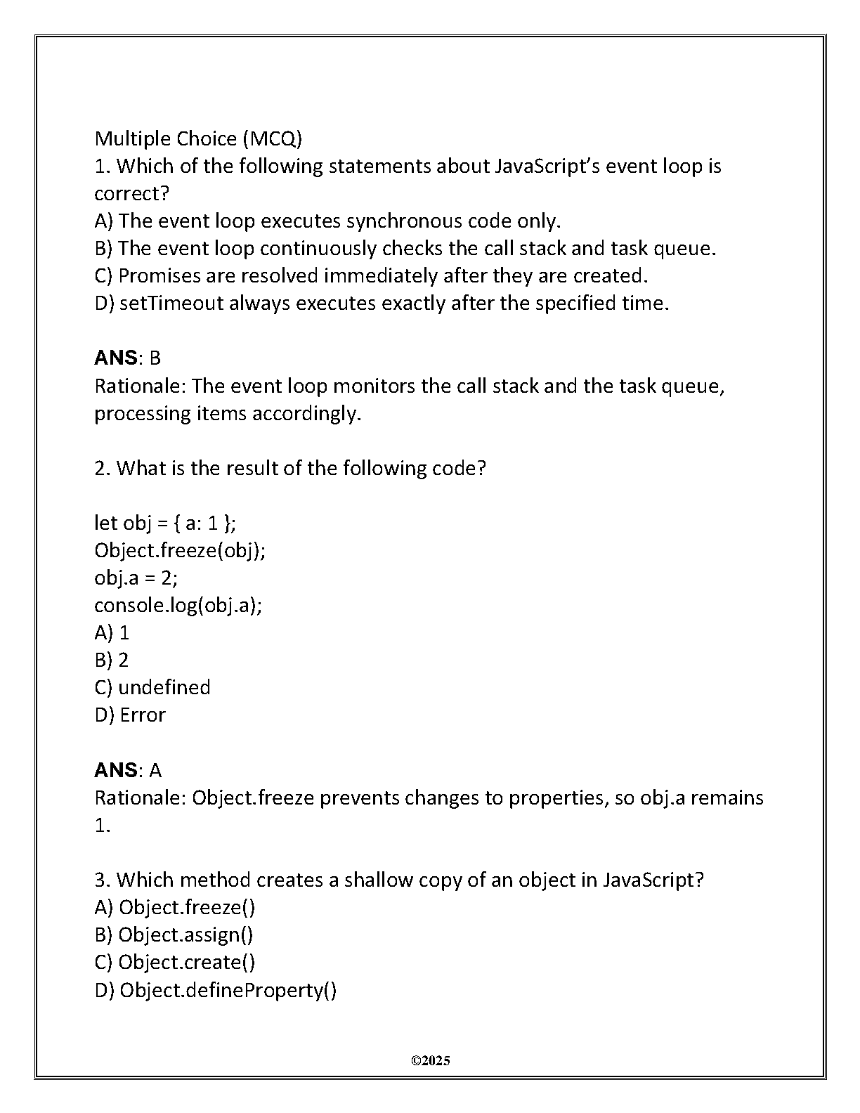 WGU D280 JS Test Bank & Final Exam Guide