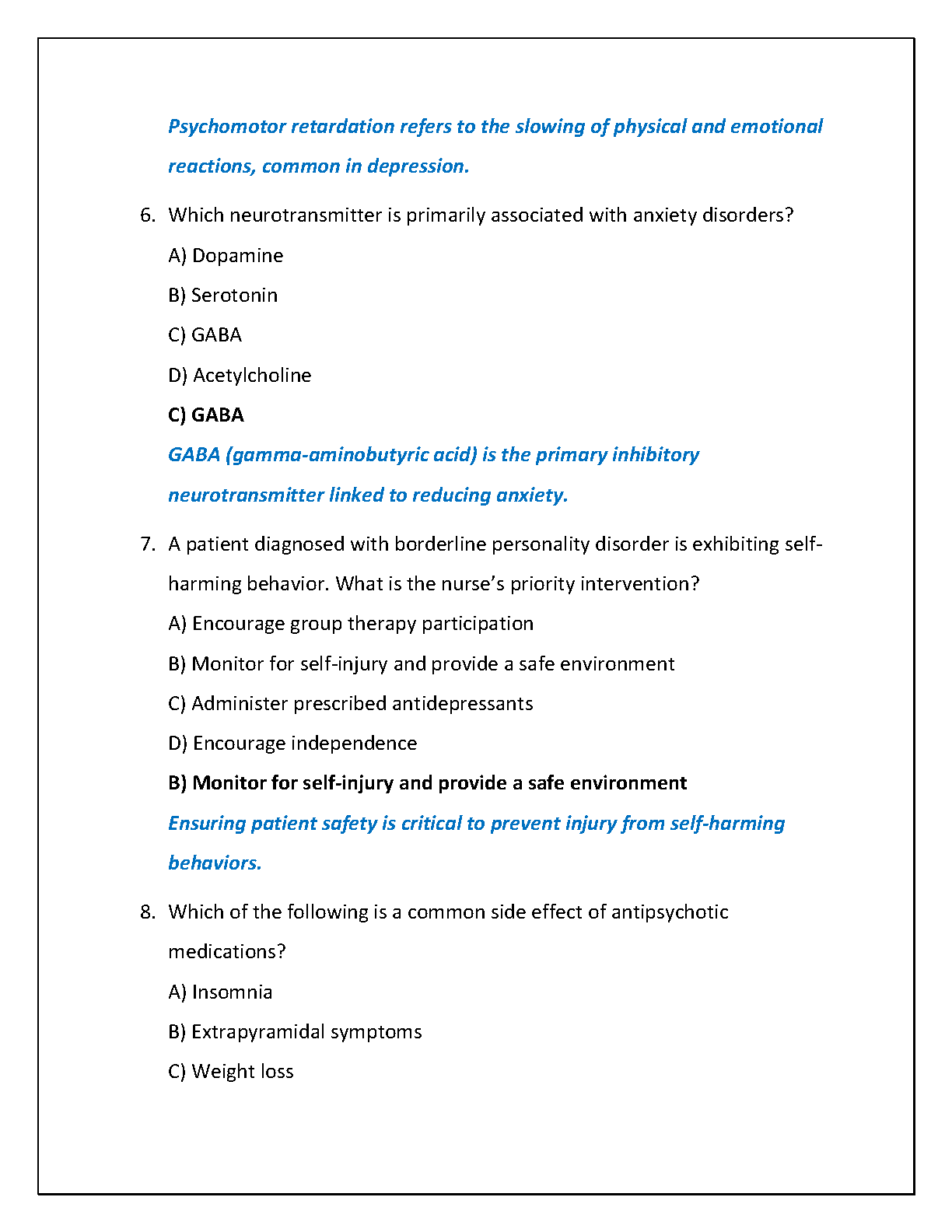 WGU C487 Psych Mental Health Clinical Exam Prep 2025 IMG-3
