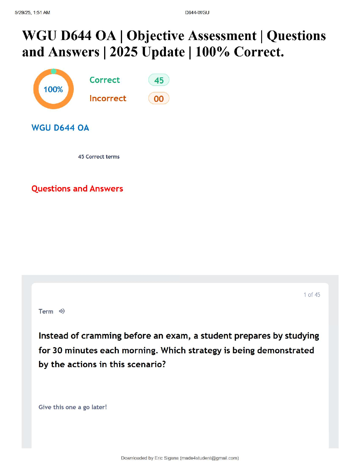 WGU D644 Introduction to Nursing Study Guide 2024-2025