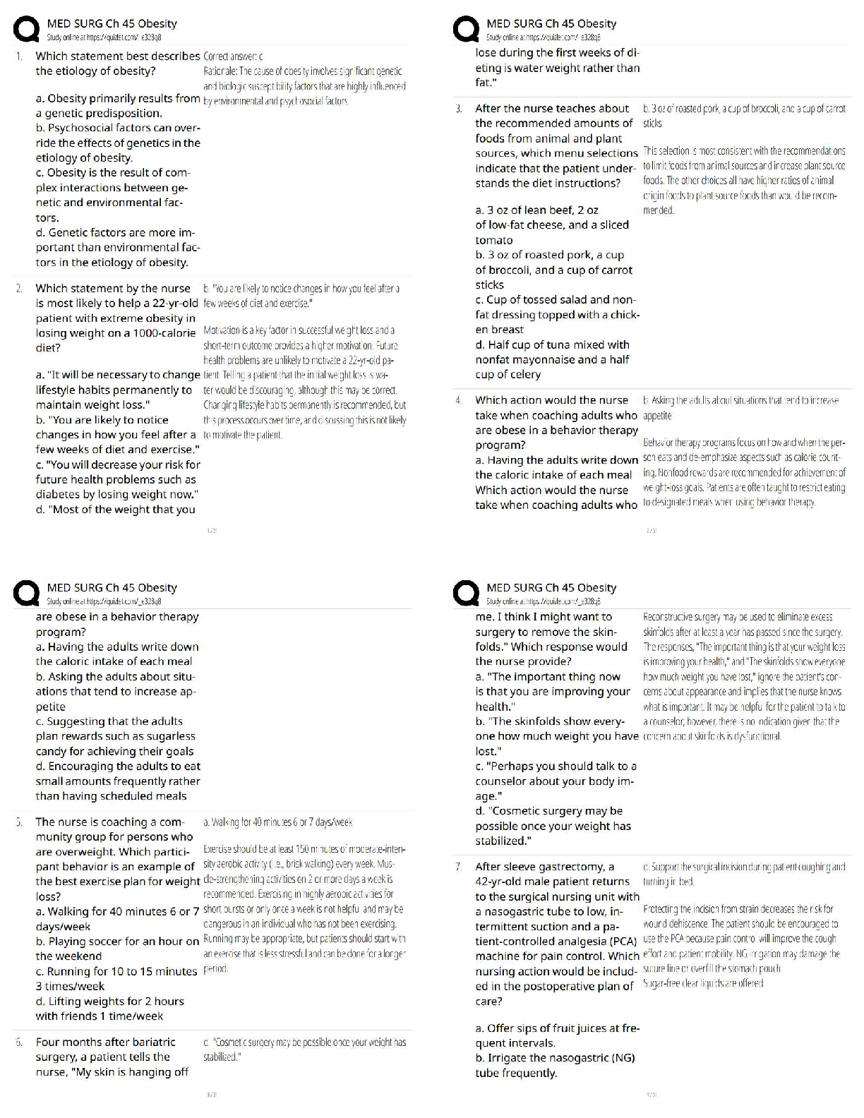 Lewis Med Surg Test Bank Ch 45 Obesity NCLEX Prep IMG-1