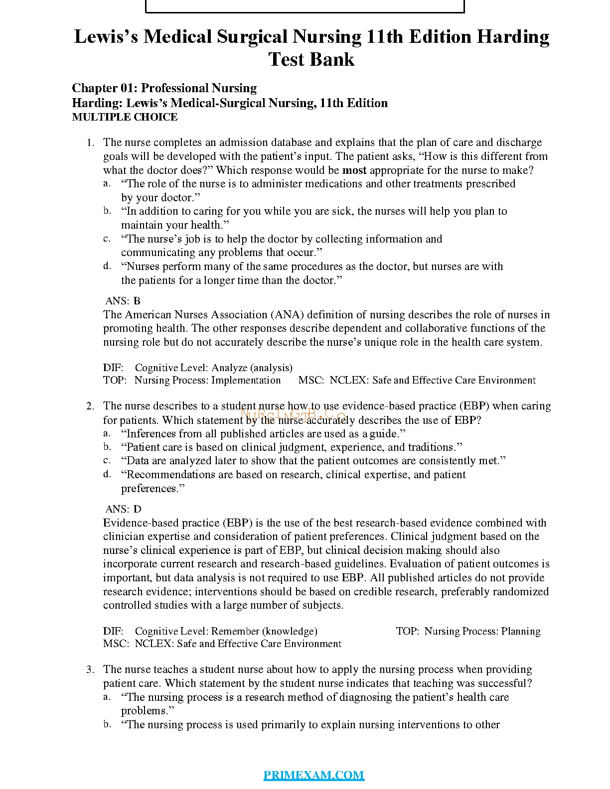 Medical-Surgical Nursing Test Bank 2026/27 Study Guide
