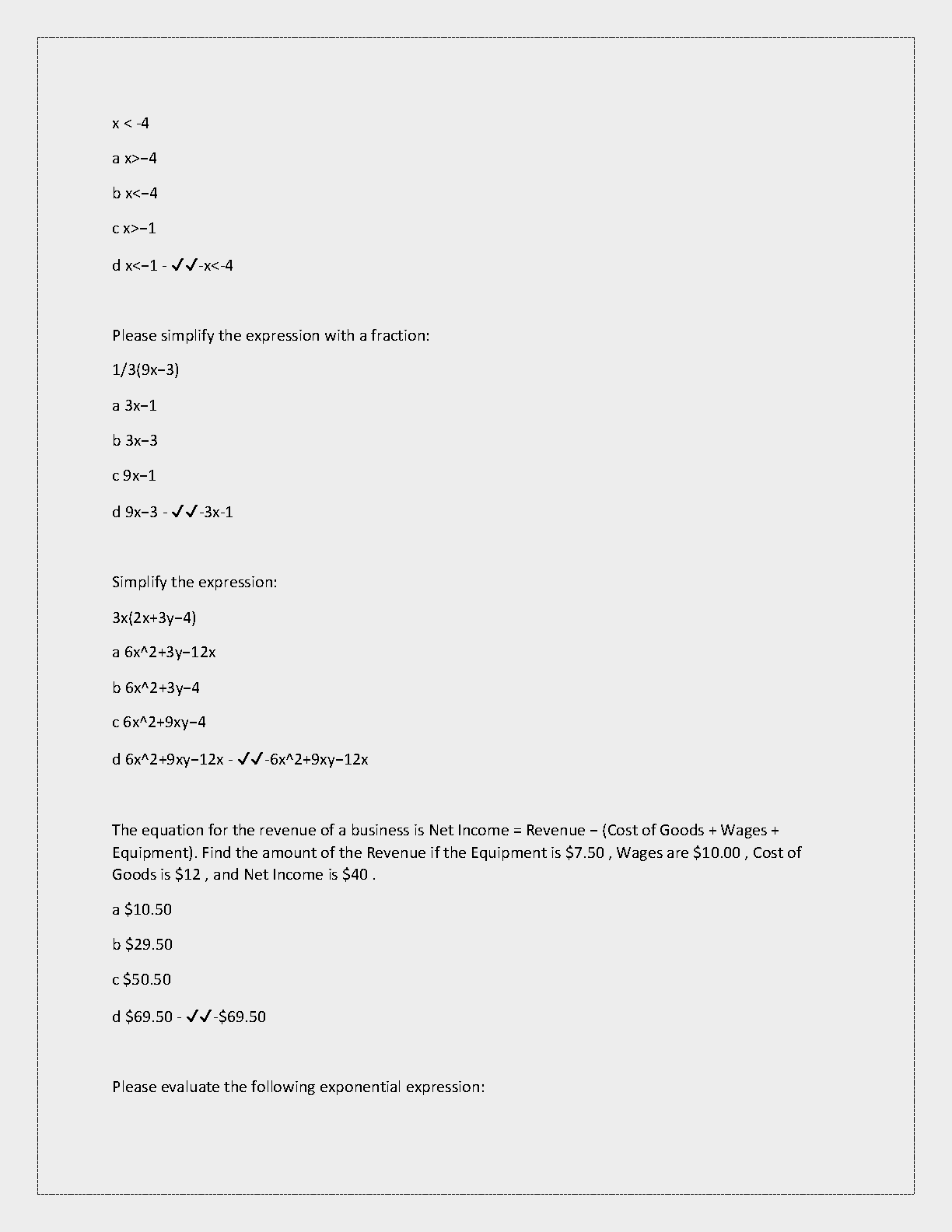 WGU C955 Basic Algebra Exam Prep Questions and Answers 2024-2025