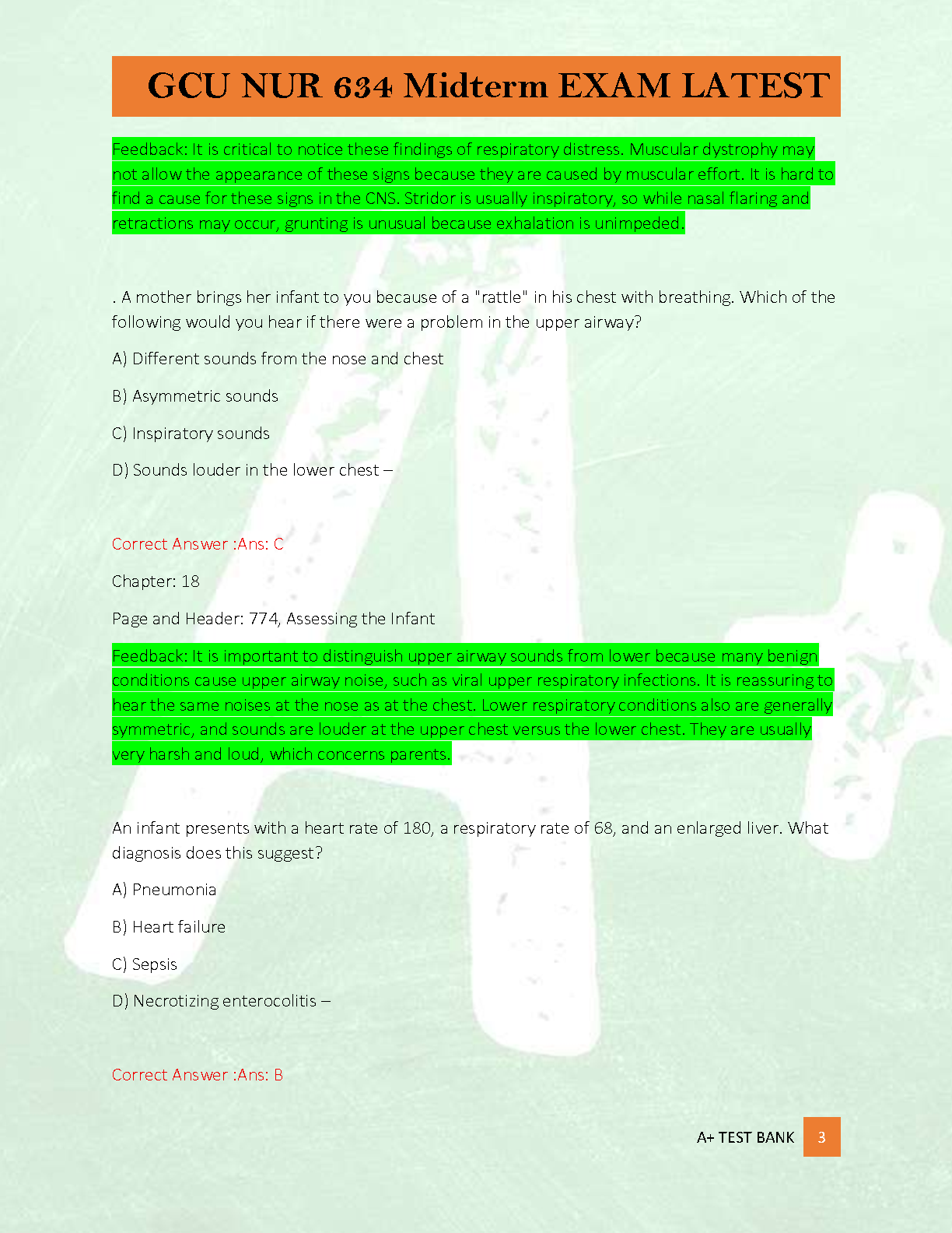 NUR 634 Midterm Test Bank | Bates Guide 13e IMG-3