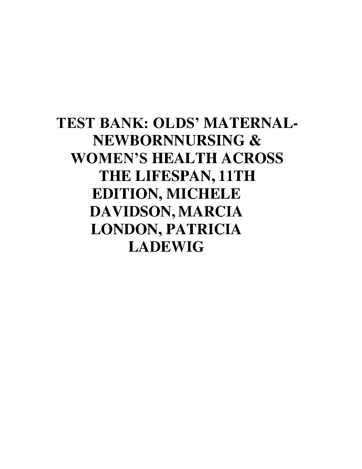 Olds' Maternal-Newborn Nursing & Women's Health 11th Edition IMG-1