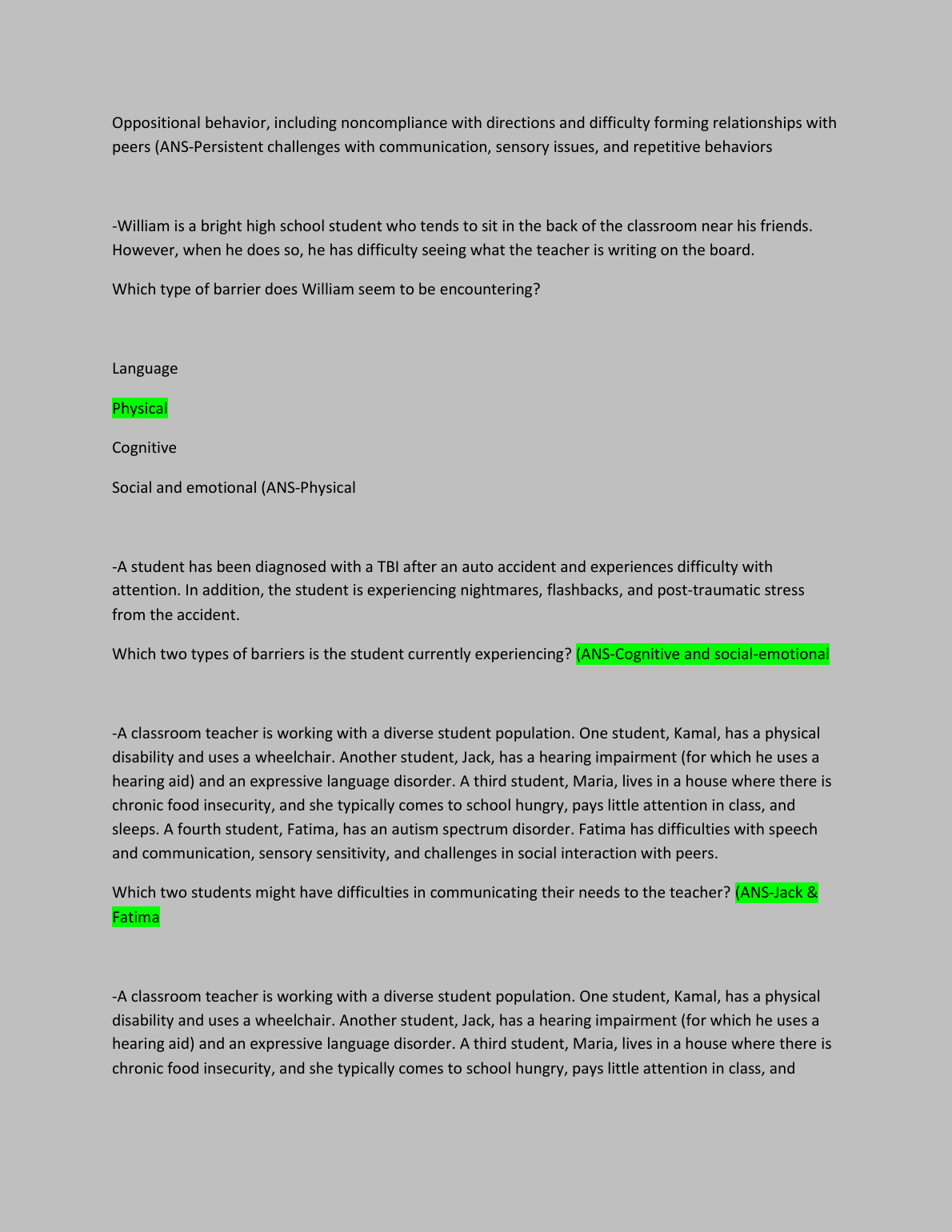 WGU D307 Educational Psychology Exam Qs & As