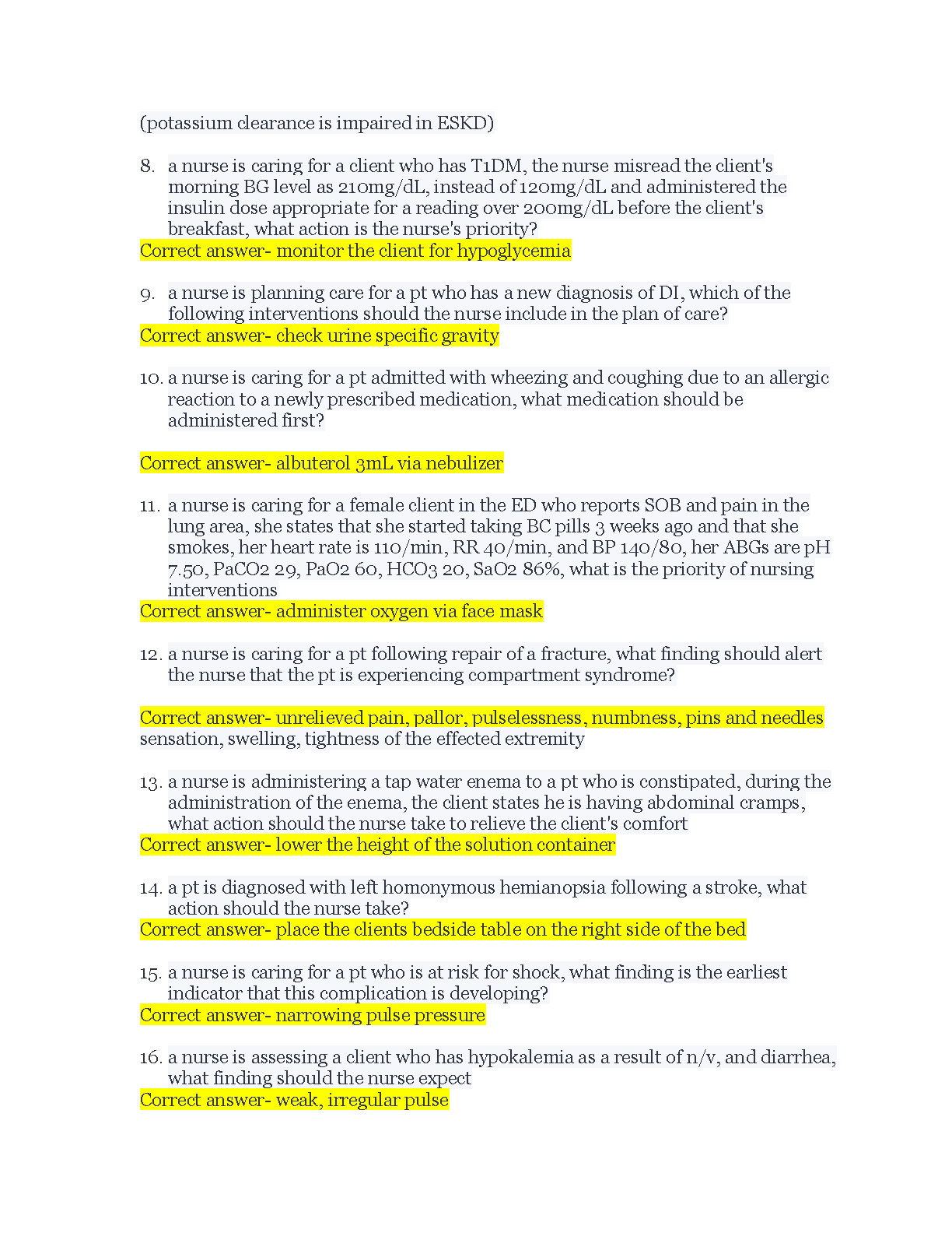 ATI Capstone Med-Surg Exam Bank Questions and Answers 2026