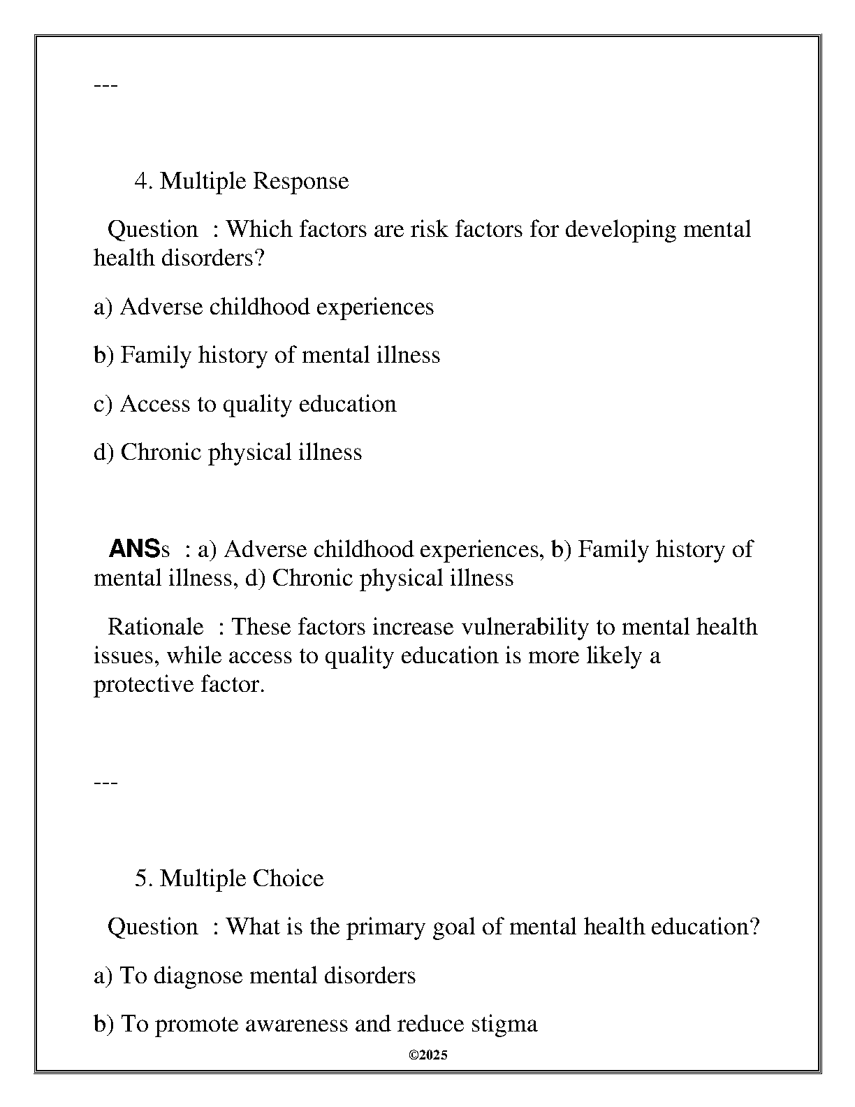 HLTH 4400 Mental Health Awareness Exam Q&A 2025 WGU IMG-3