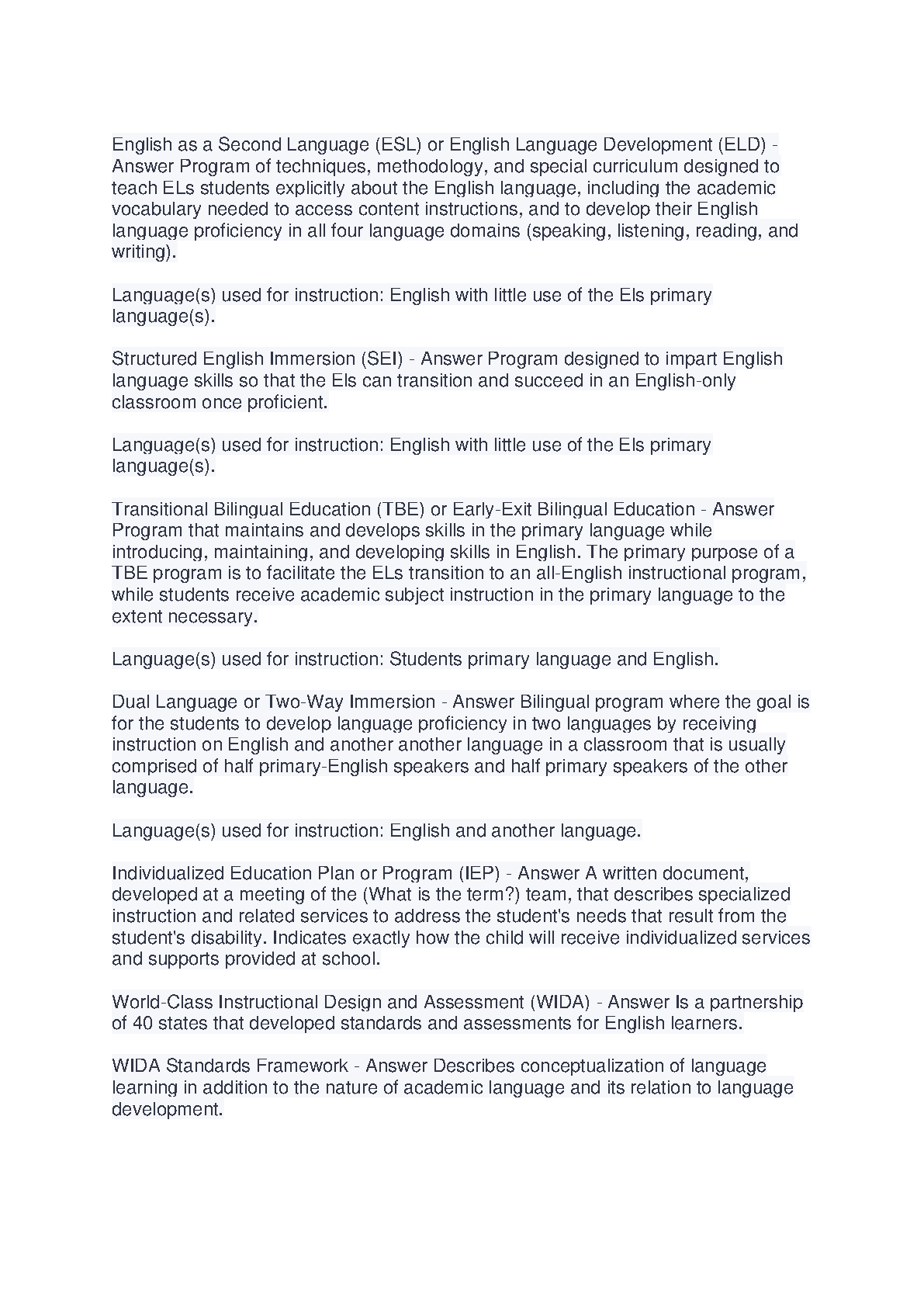 WGU D169 Support Diverse Learners Study Guide 2025
