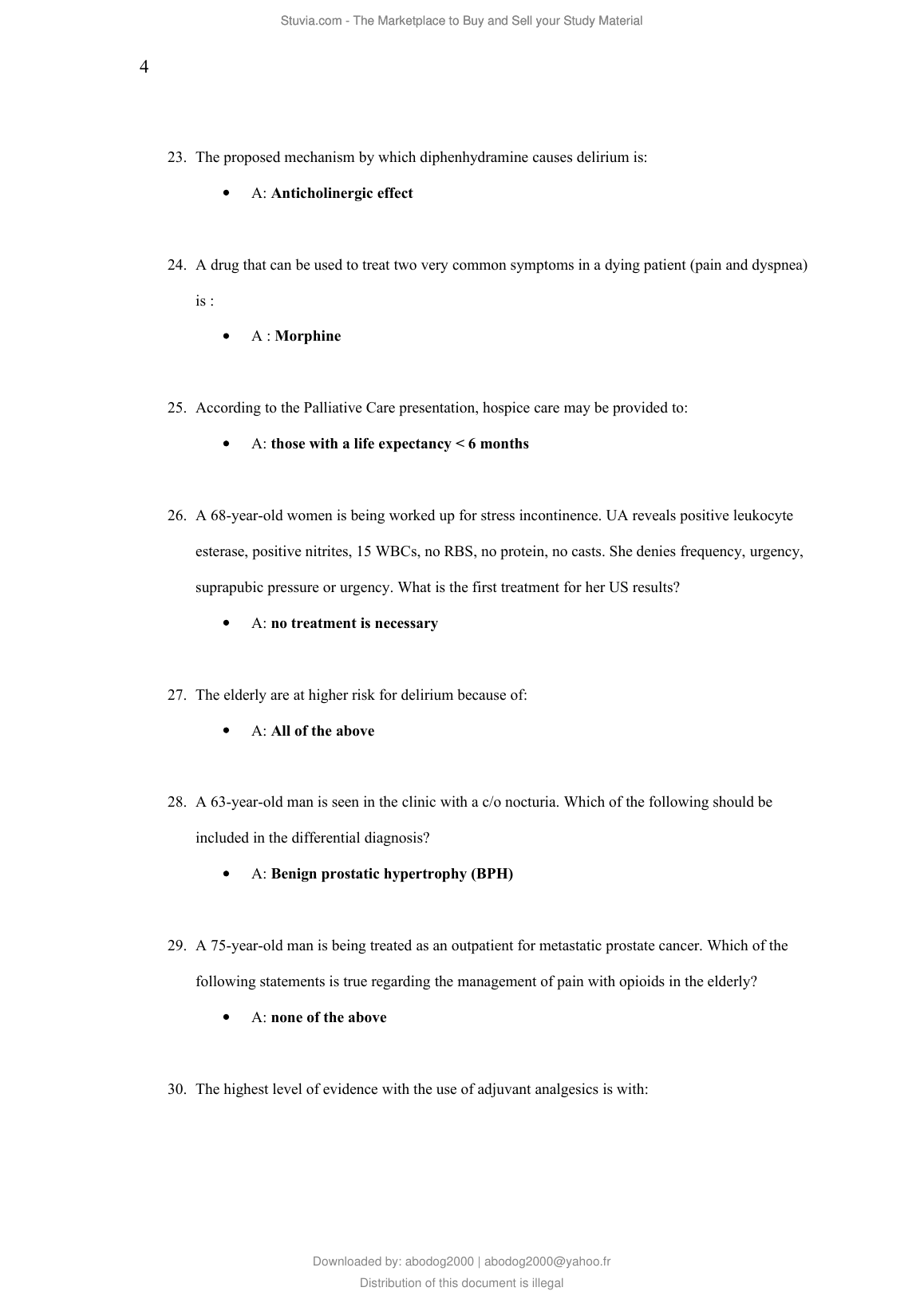 NR 601 Final Exam Answers Chamberlain 2023 Nursing Review