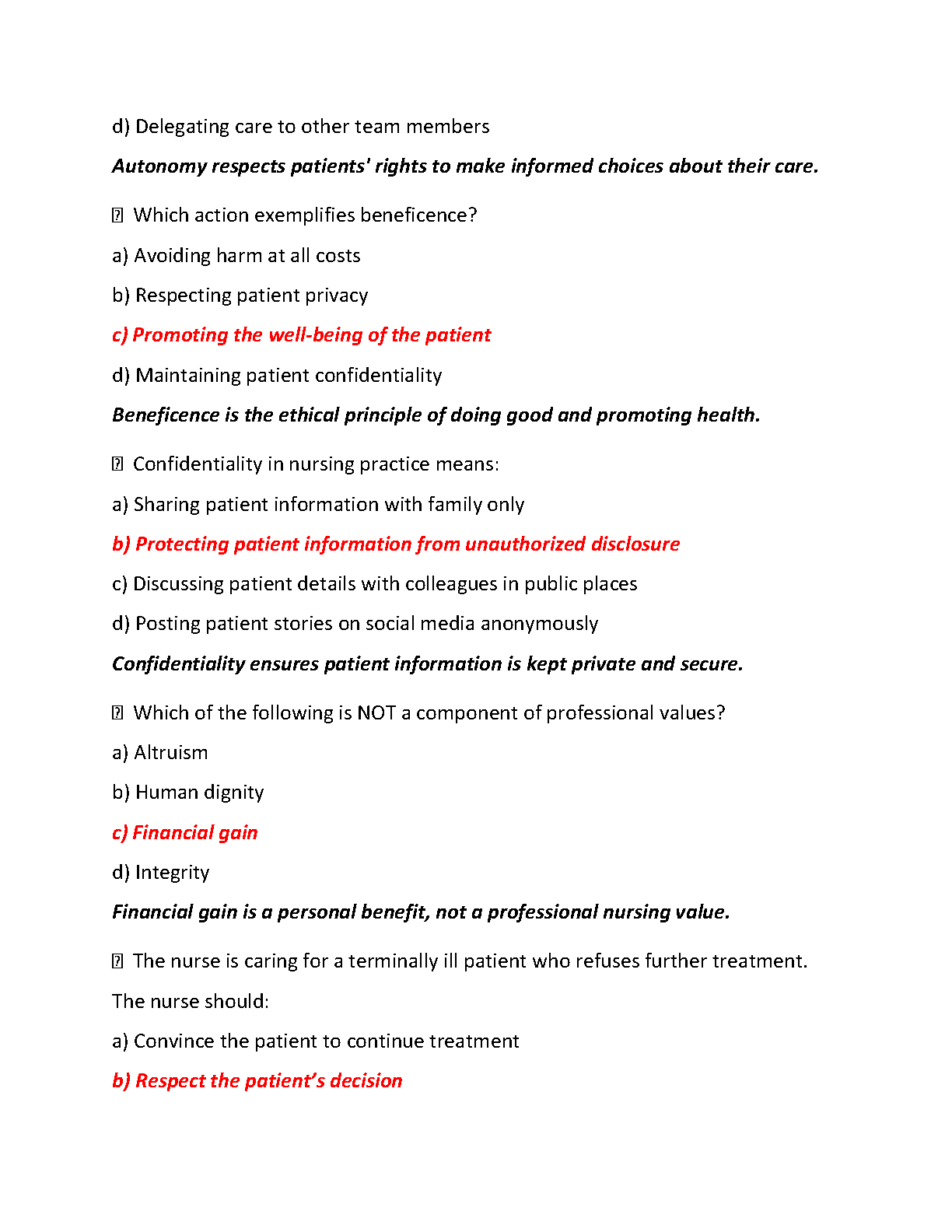 WGU C304 Professional Roles & Values Exam Guide 2025