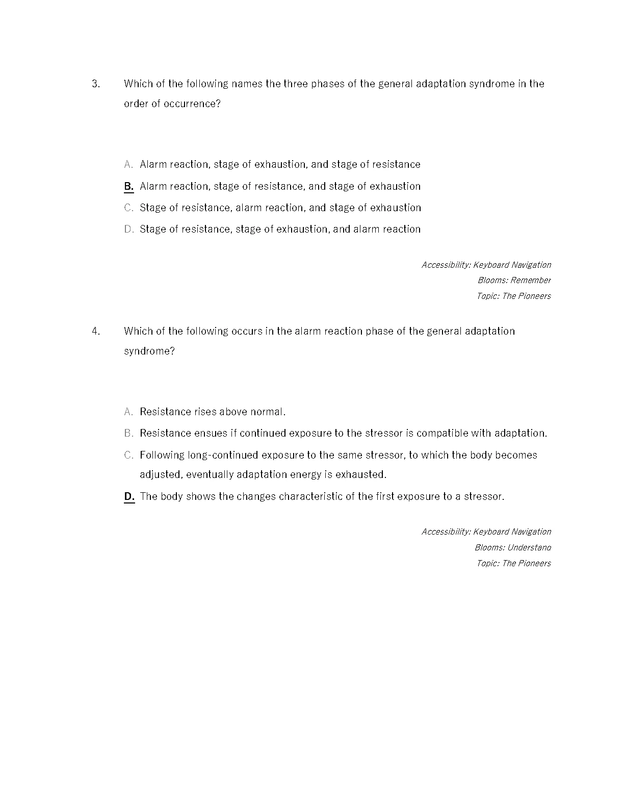 Stress Management 14e Test Bank 2026/27