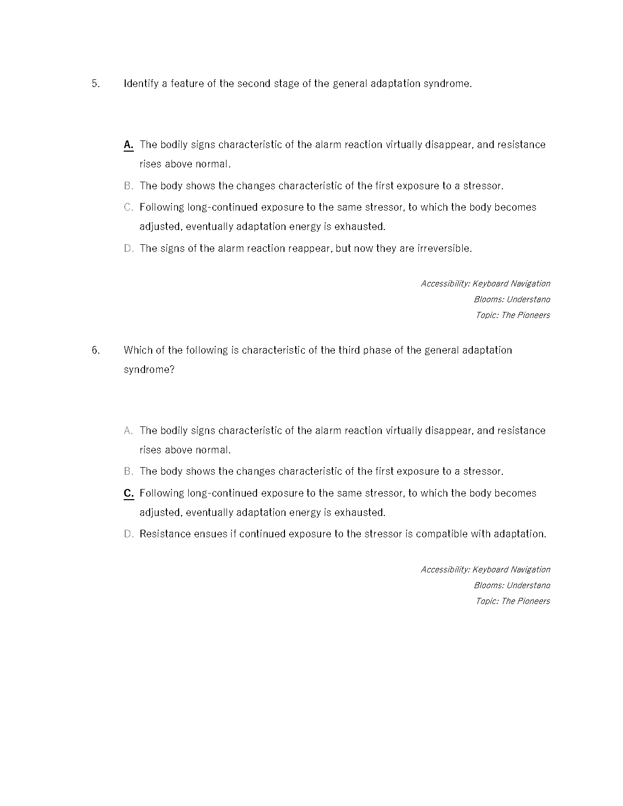 Stress Management 14e Test Bank 2026/27 IMG-3