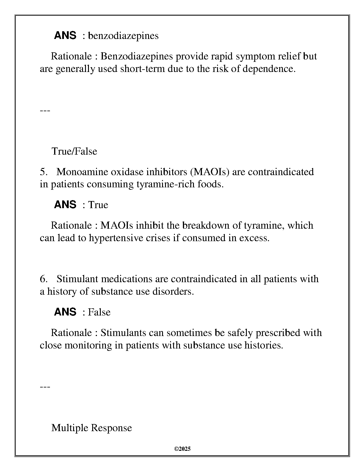 WGU NURS 6348 Psychopharmacology PMHNP Final Exam Q&A 2025 IMG-3