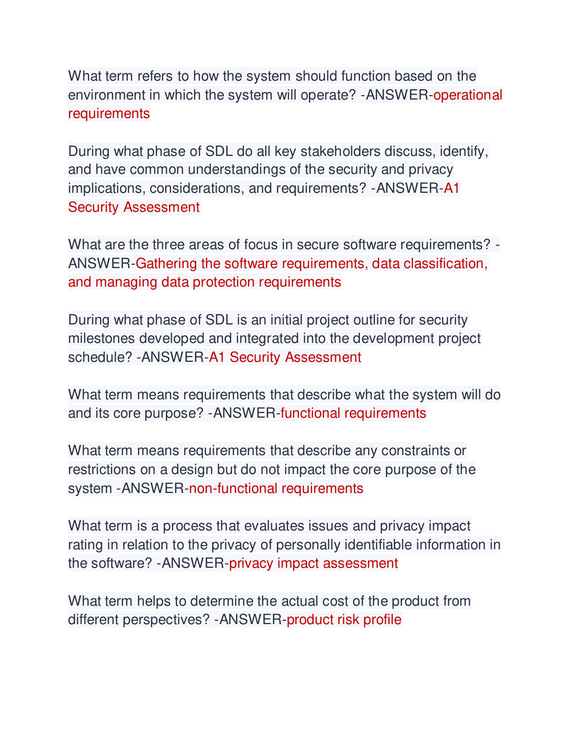 WGU D487 Secure Software Design Exam Questions 2025 A+ IMG-1