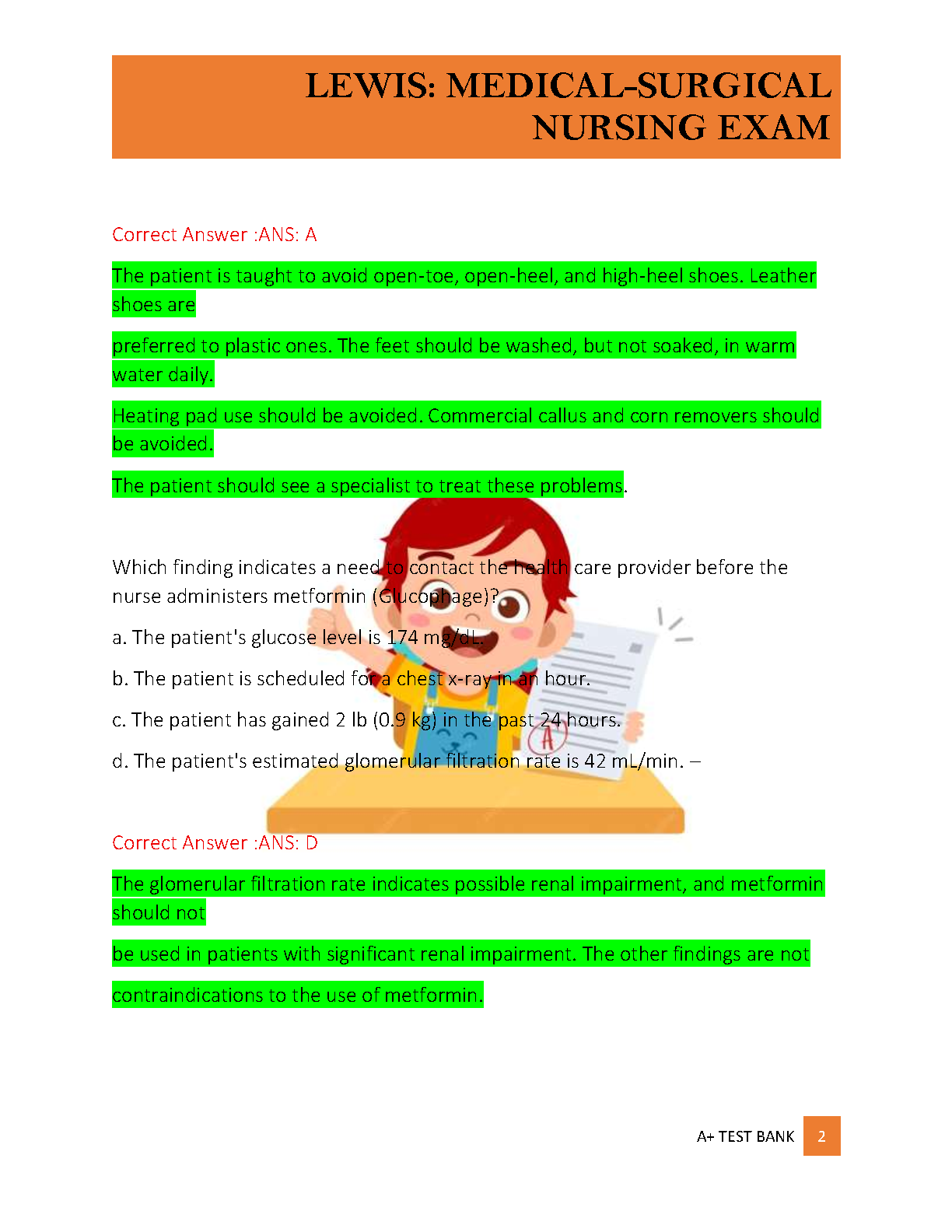 Lewis Med Surg Nursing 12e Test Bank 2026/27