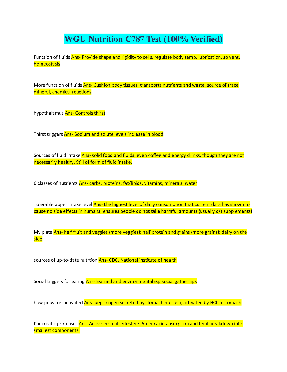 WGU Nutrition C787 Test Bank 2024-2025 Answers IMG-1
