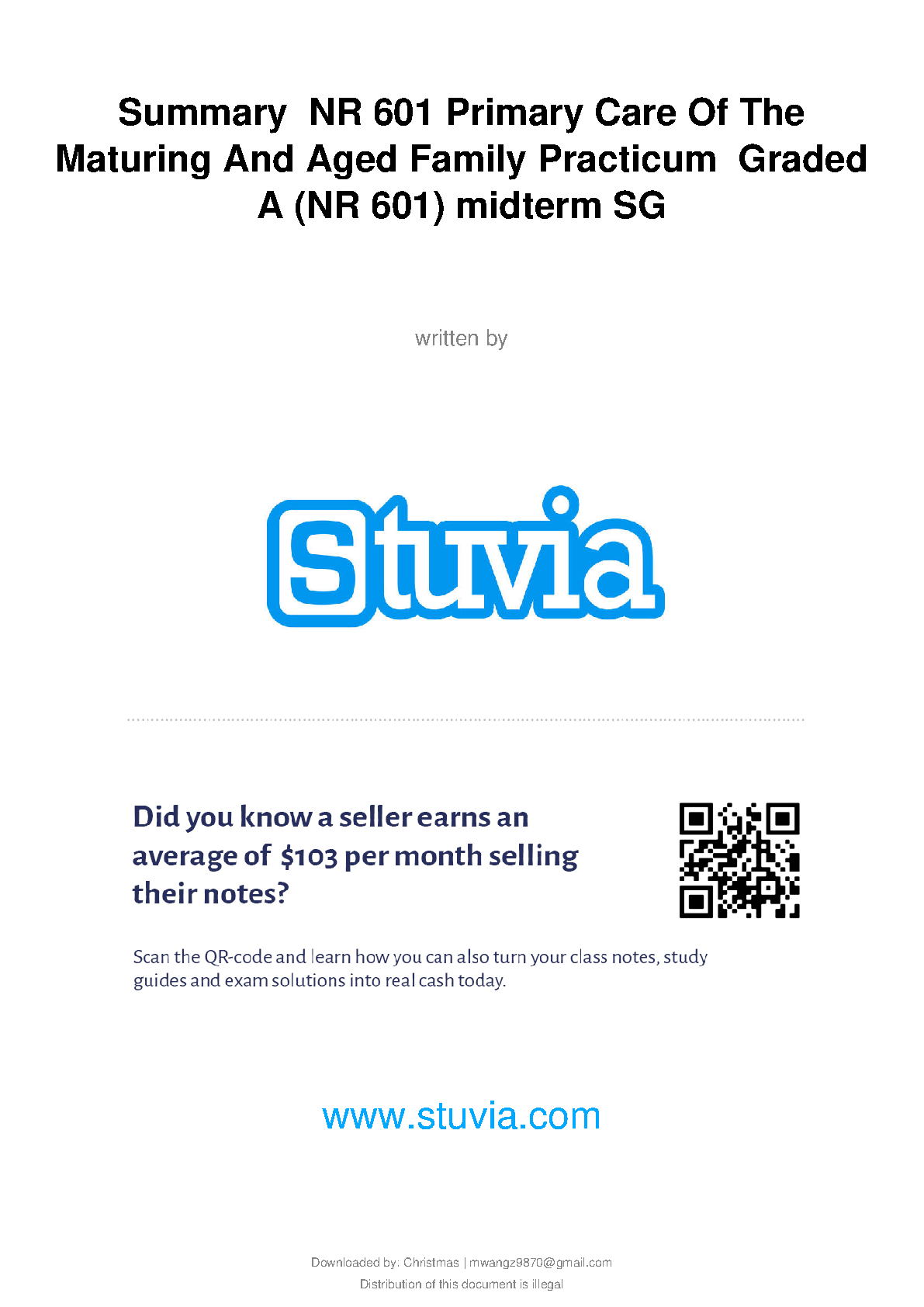 NR 601 Midterm Study Guide Nursing 2024-2025 IMG-1