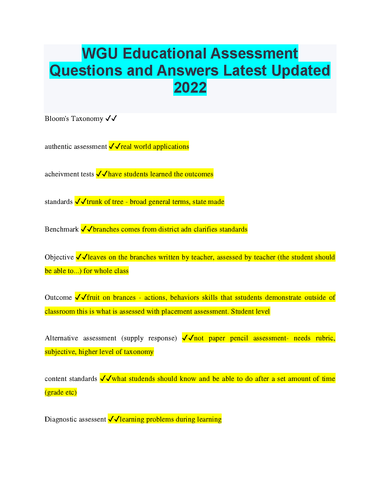 WGU Exam Q&A Guide 2024-2025