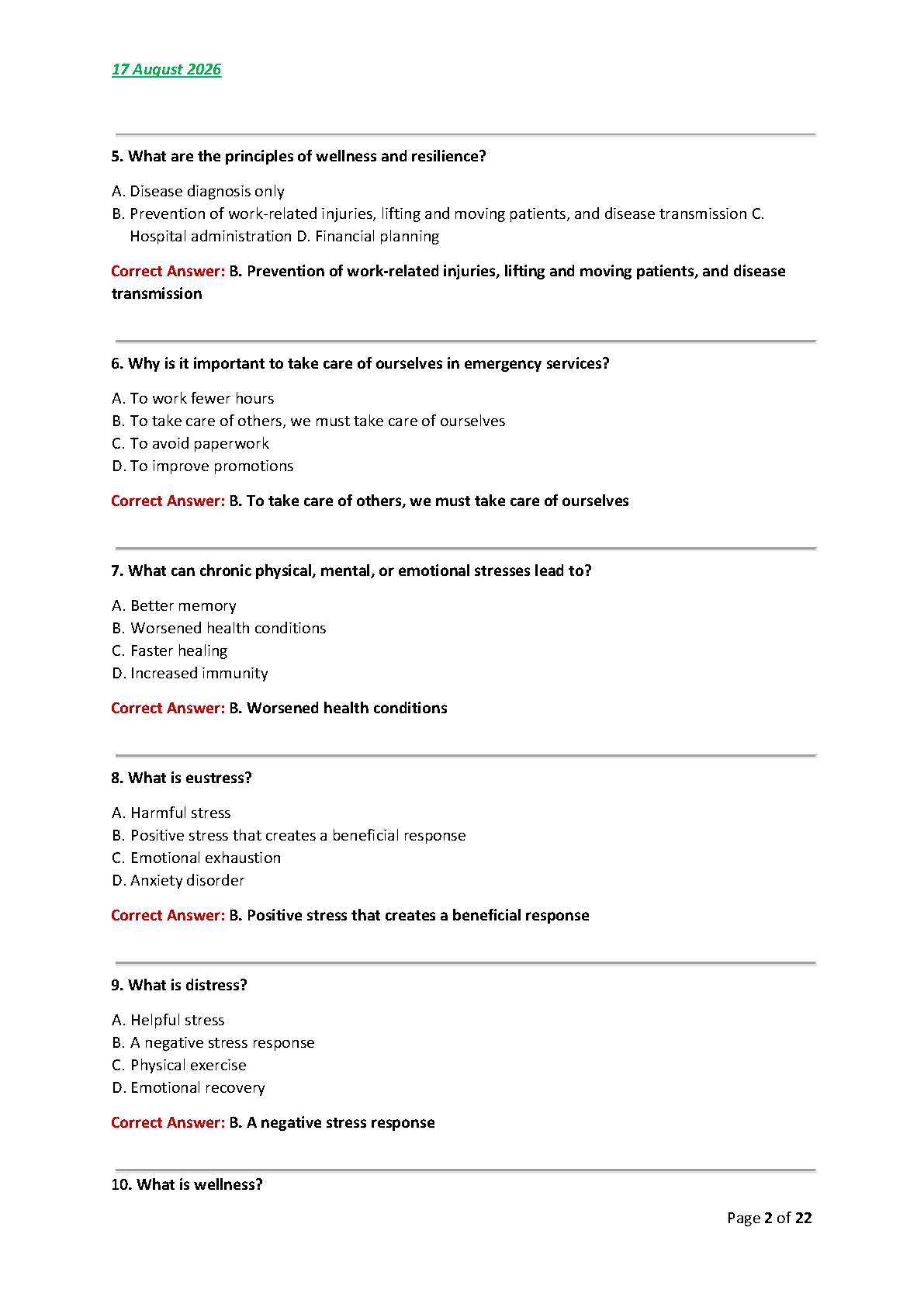 EMS Safety & Infection Control Exam Questions 2026/27 Solutions