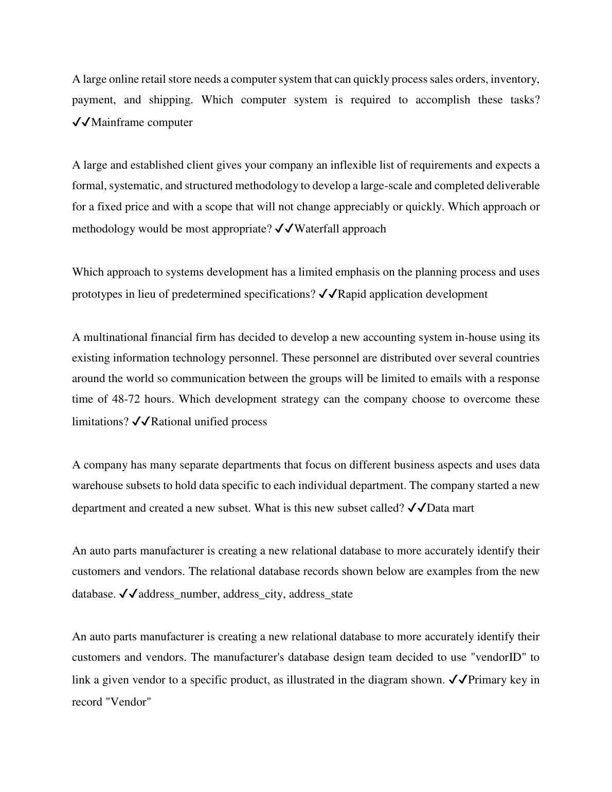 WGU C724 Info Systems Mgmt Study Guide 2023 IMG-1