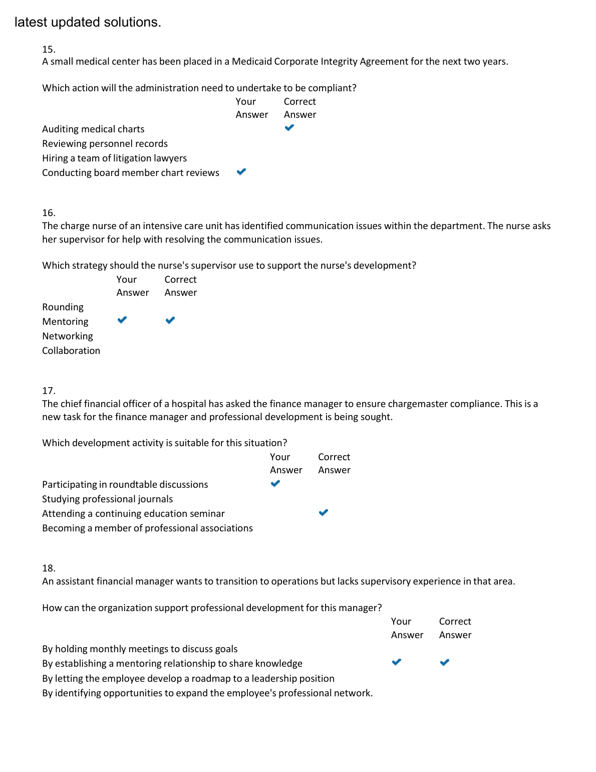 WGU Pathophysiology PCCO Pre-Assessment Answers 2025