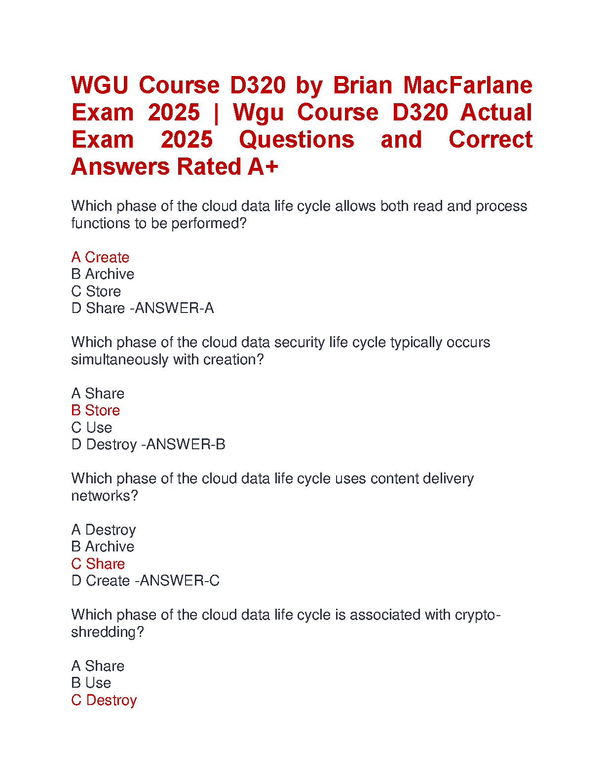 WGU C214 2025 Exam Questions & Answers A+ Guide