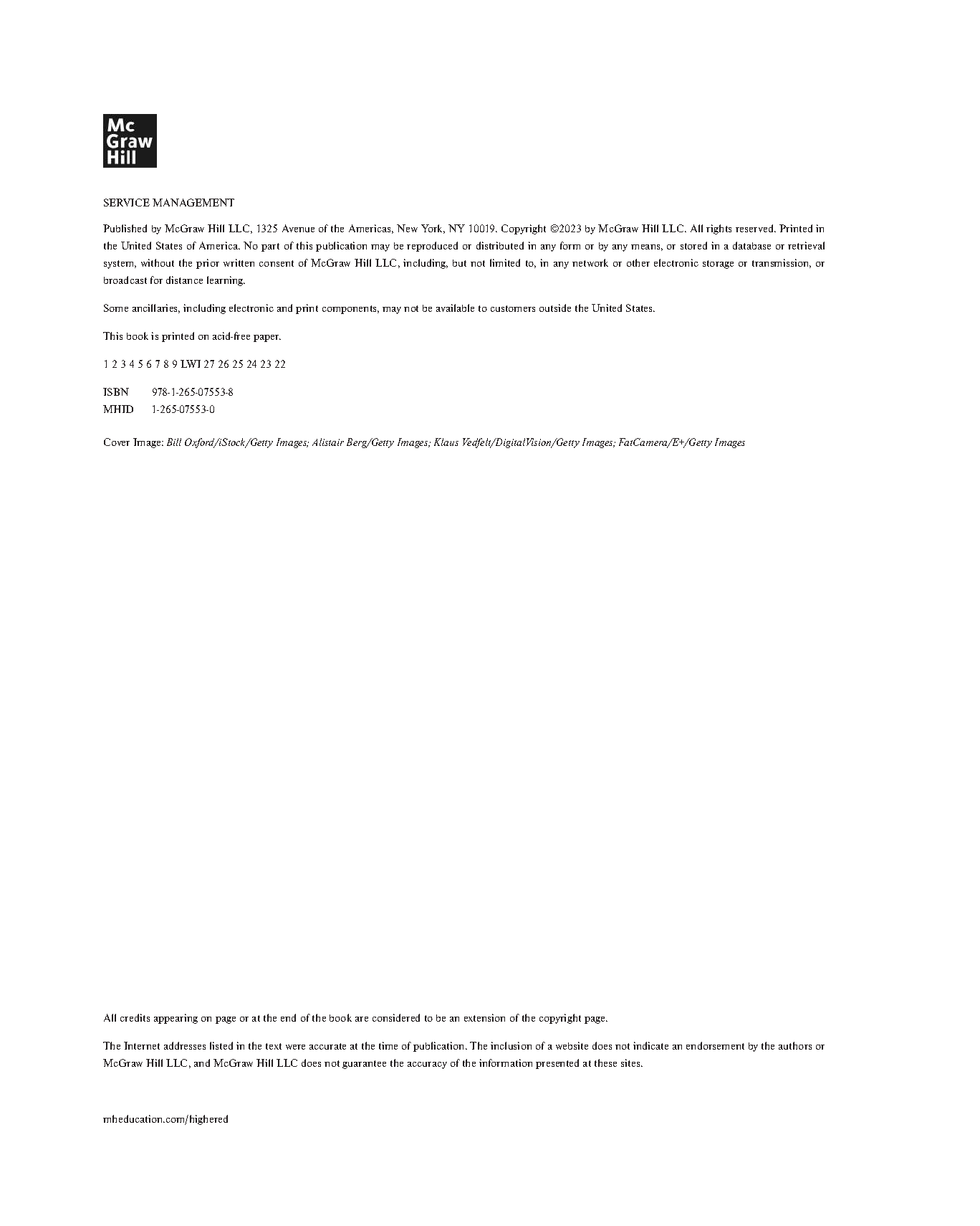 Service Management Test Bank Tenth Edition Bordoloi IMG-3