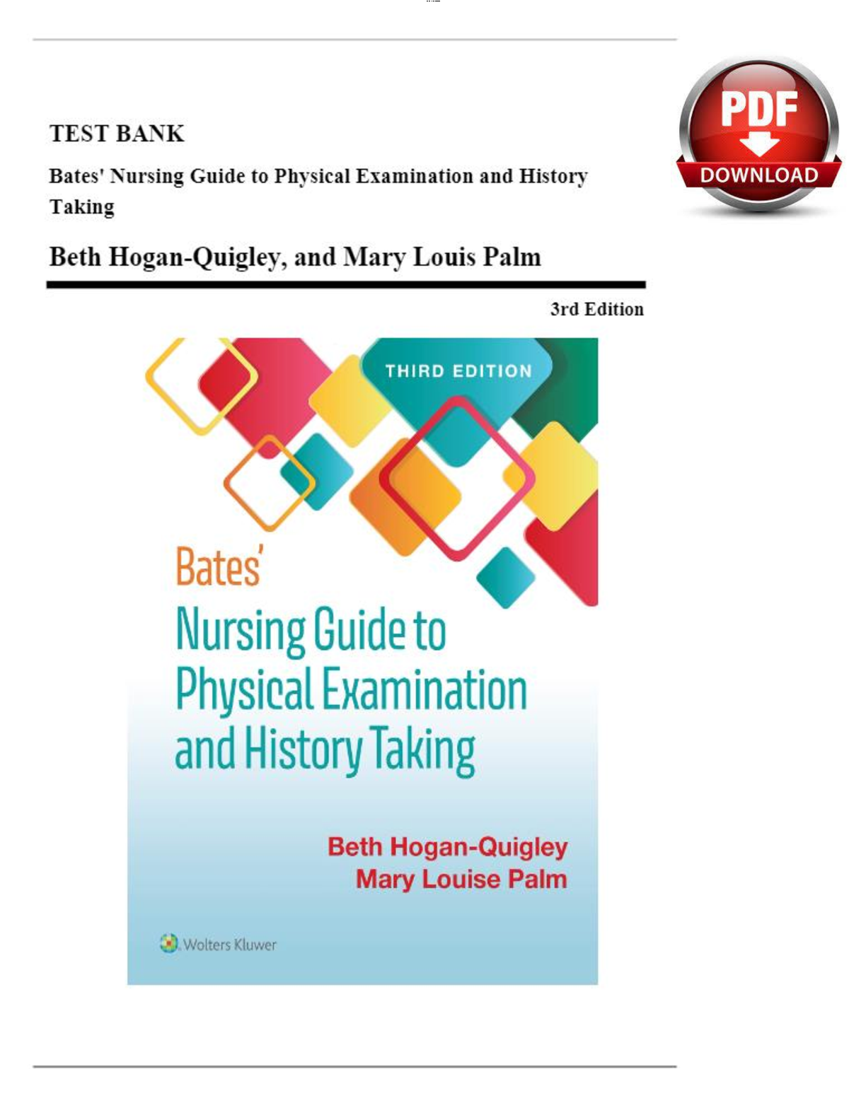 Bates' Nursing Guide to Physical Examination, 3rd Edition IMG-1