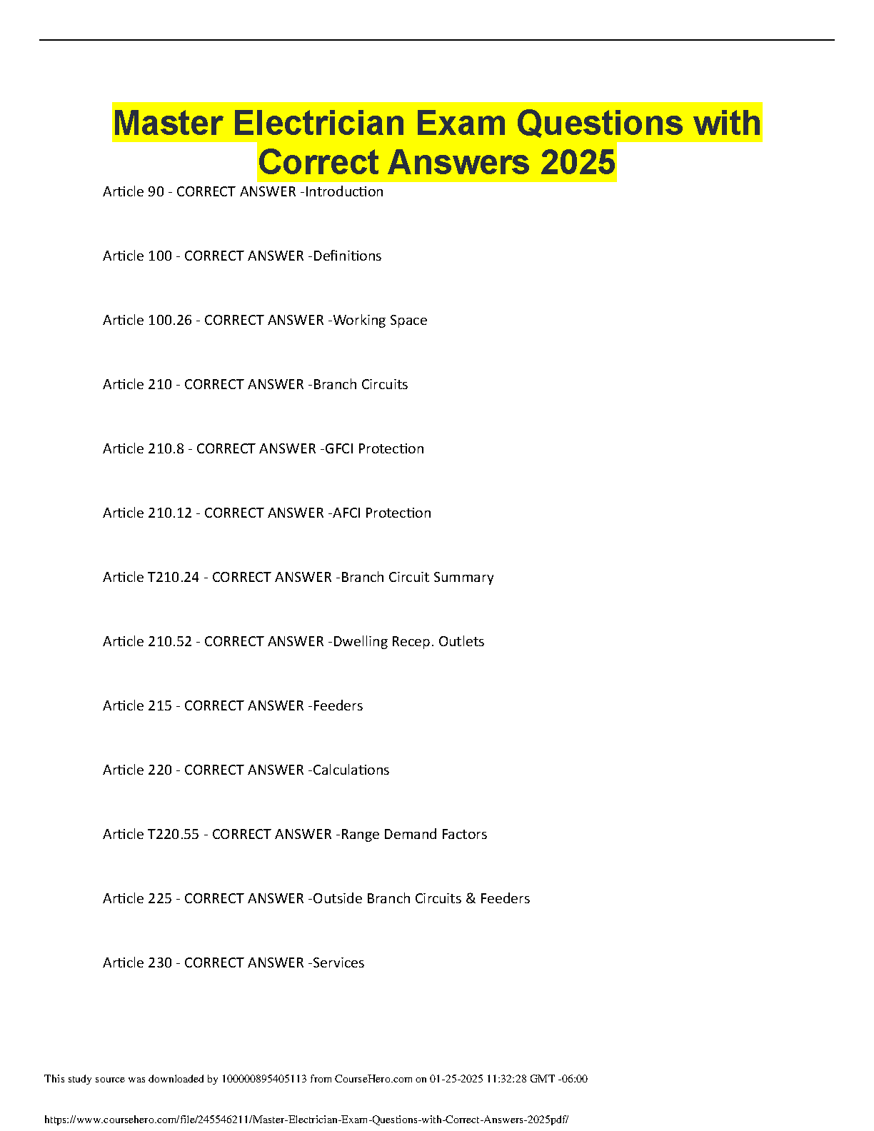 Master Electrician Exam Prep 2026/27 Q&A IMG-1