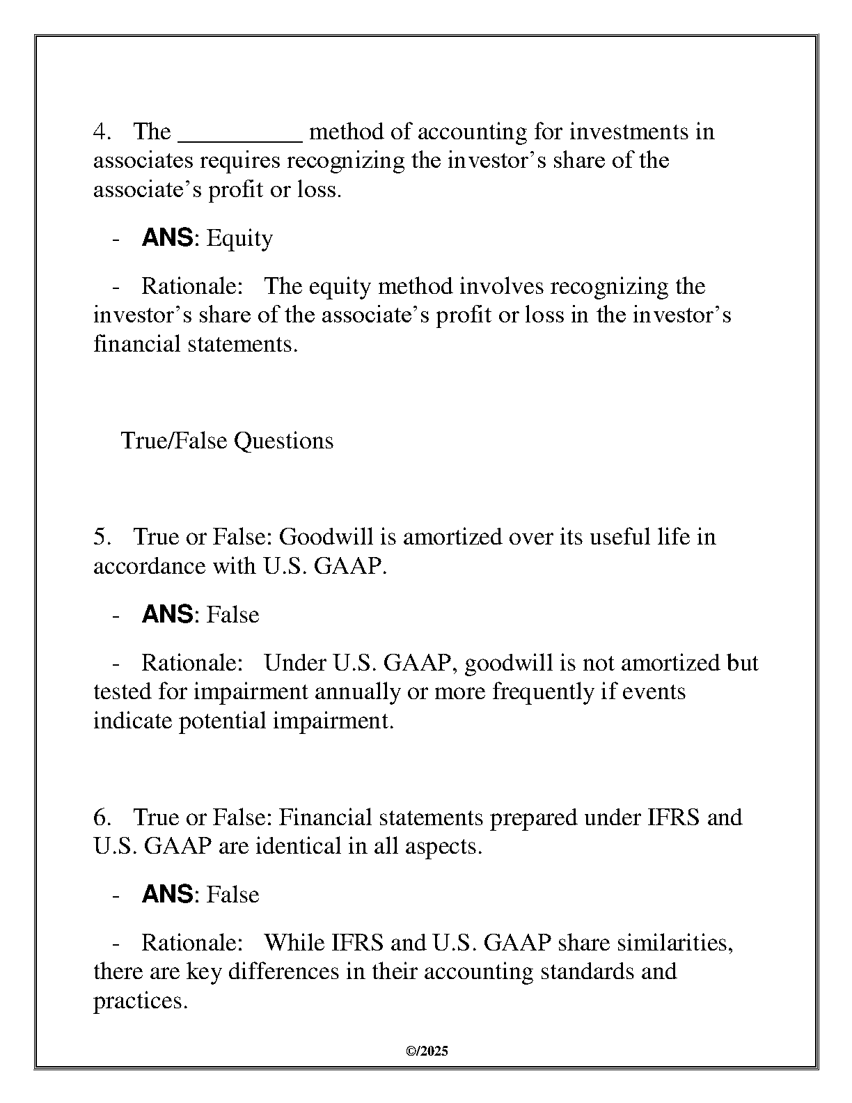 WGU C243 ACCT 5100 Advanced Financial Accounting Test Bank 2025 IMG-3