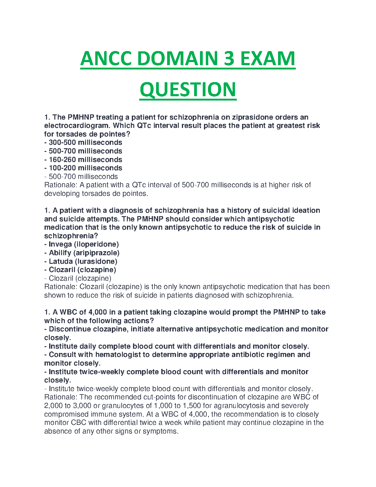 ANCC Domain 3 Practice Exams & Answers 2026/27 IMG-1