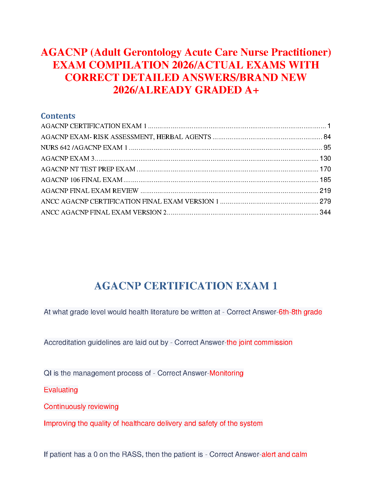 AGACNP Test Bank 2026 | A+ Exam Prep Guide IMG-1