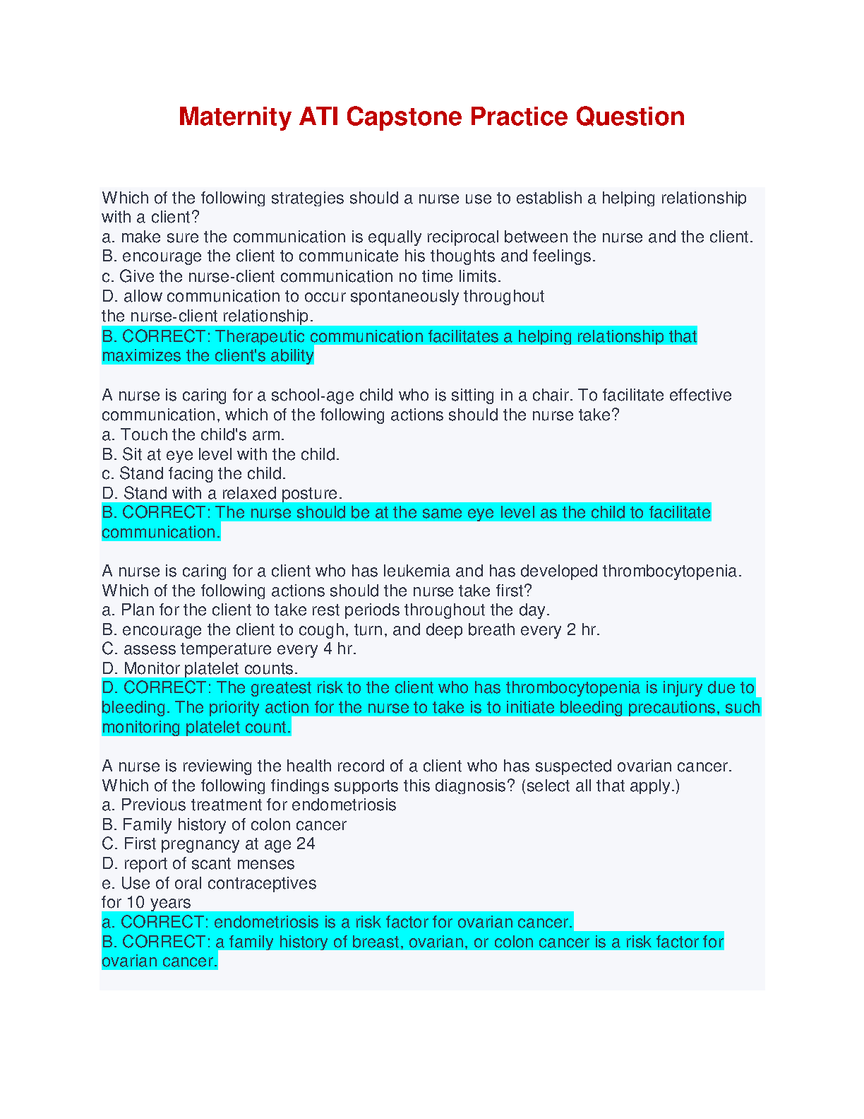 ATI Maternity Capstone Exam Prep Guide 2026/27 IMG-1