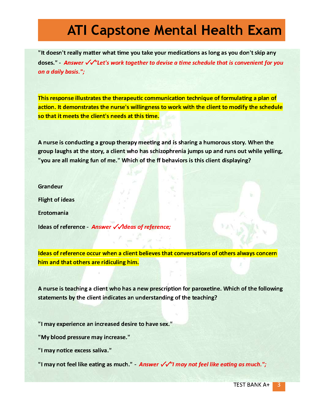 ATI Mental Health NCLEX Qs & A 2026/27 Practice Test Bank IMG-3
