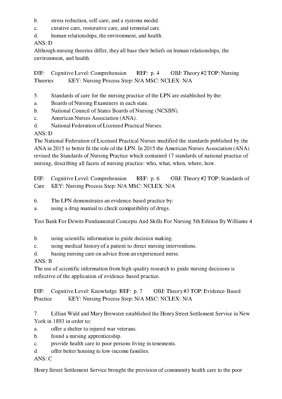 Nursing Fundamentals Test Bank 2027 | Williams 6e Questions IMG-3